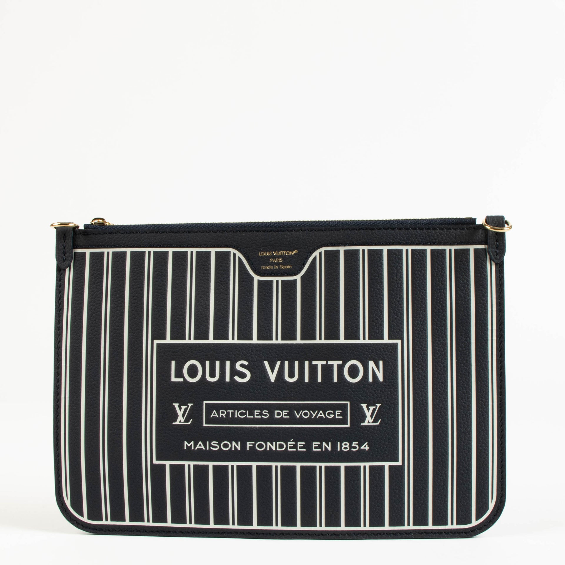 Louis Vuitton Navy Neverfull Inside Out Pouch