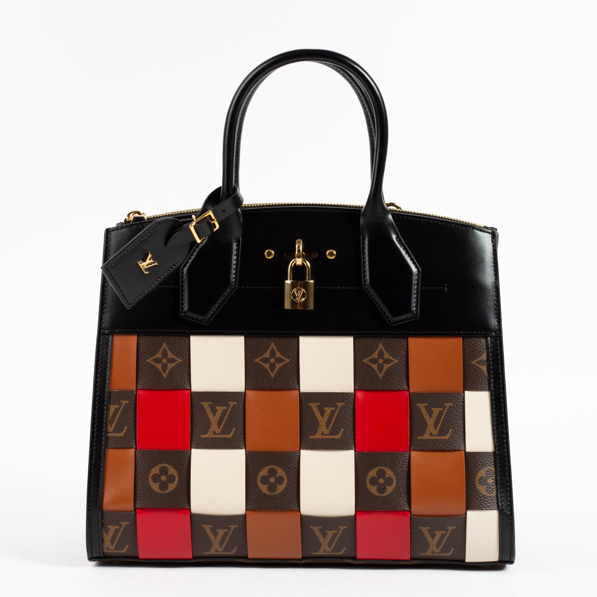 Shop the authentic Louis Vuitton Woven Leather City Steamer MM Bag on Labellov.com !