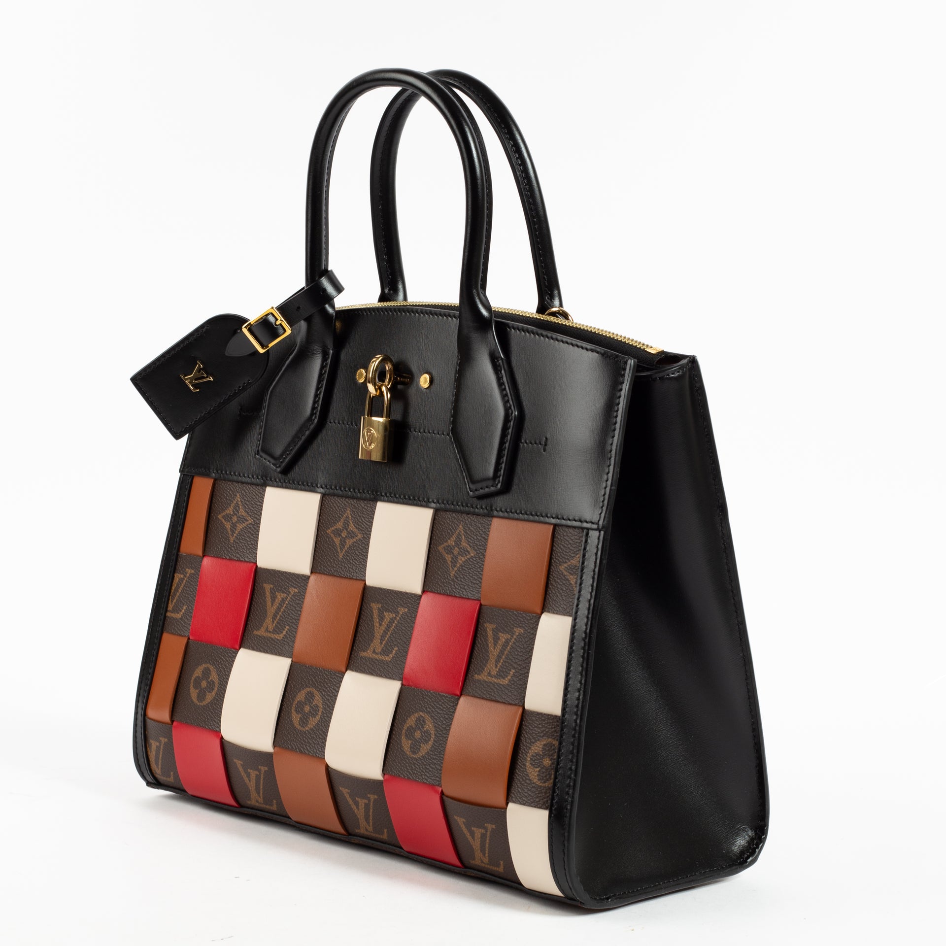 Shop the authentic Louis Vuitton Woven Leather City Steamer MM Bag on Labellov.com !