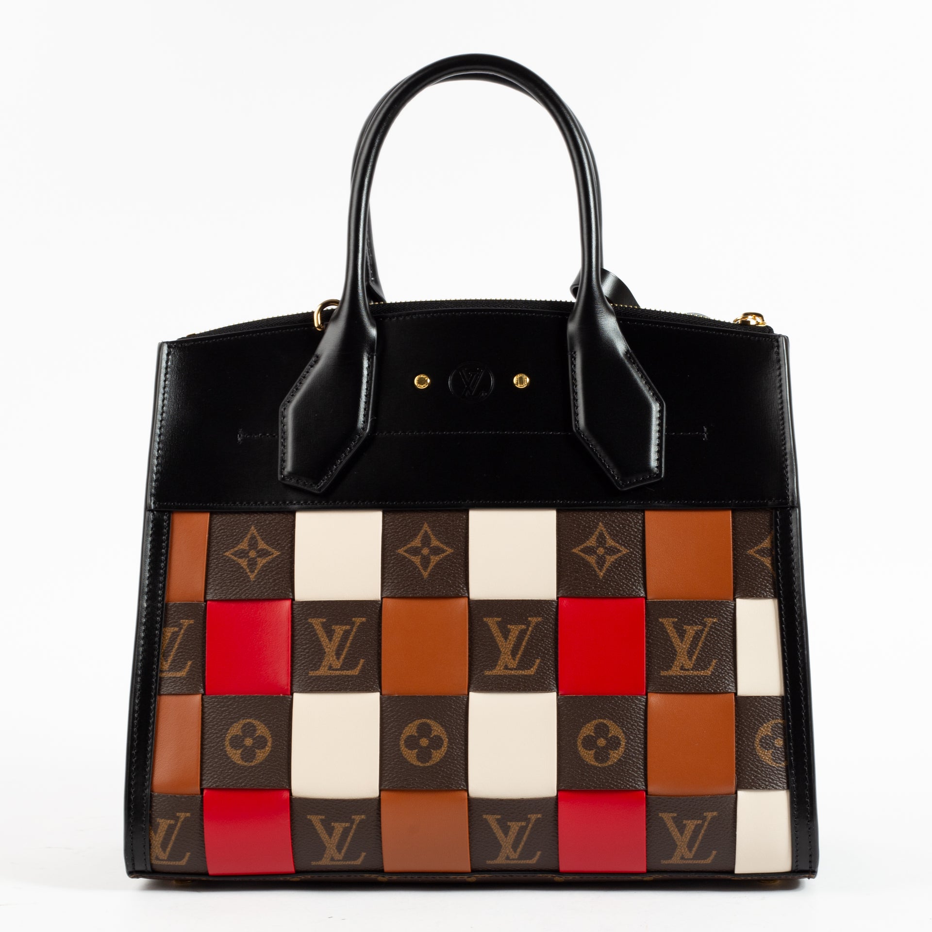 Shop the authentic Louis Vuitton Woven Leather City Steamer MM Bag on Labellov.com !
