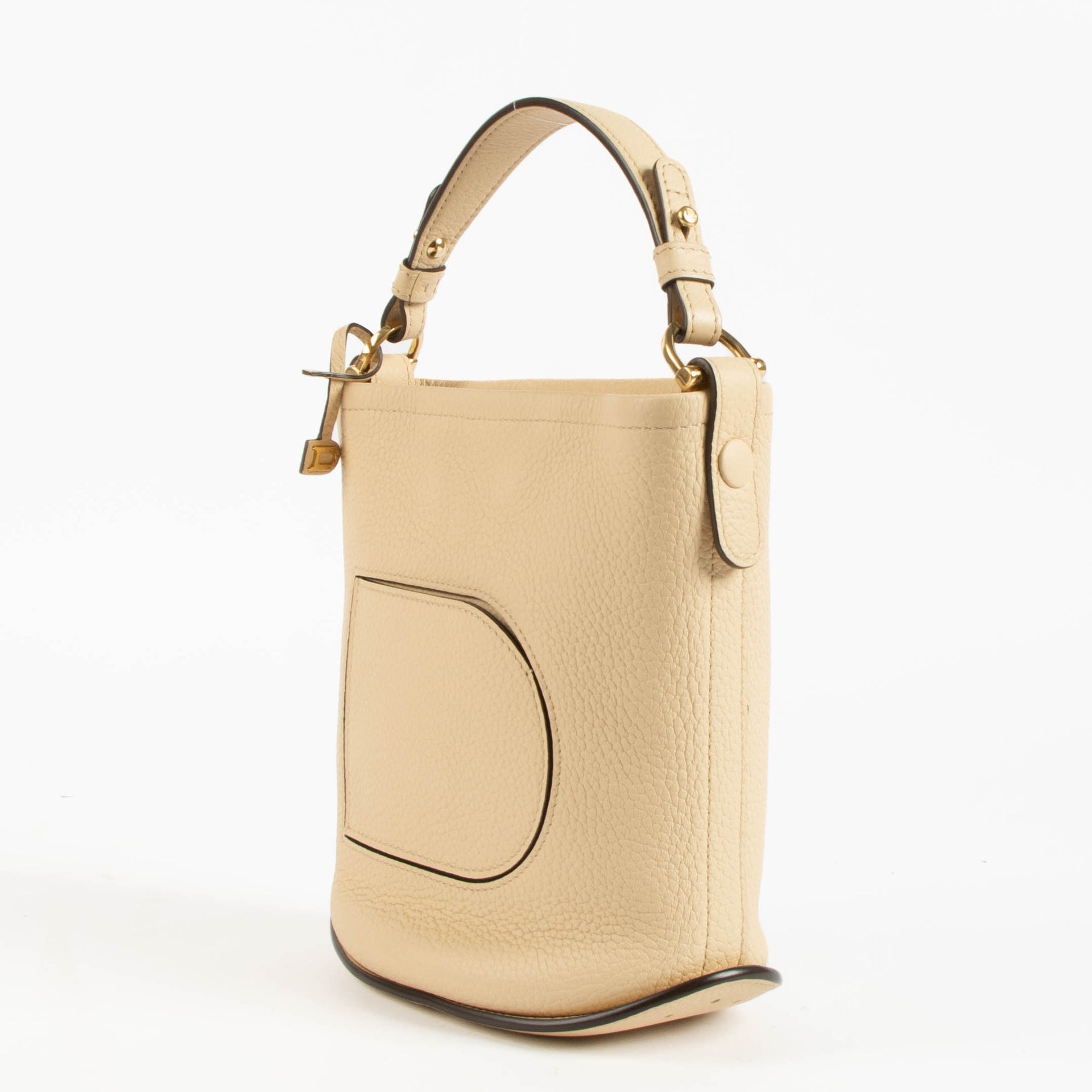 Delvaux Beige Pin Mini Bucket Bag