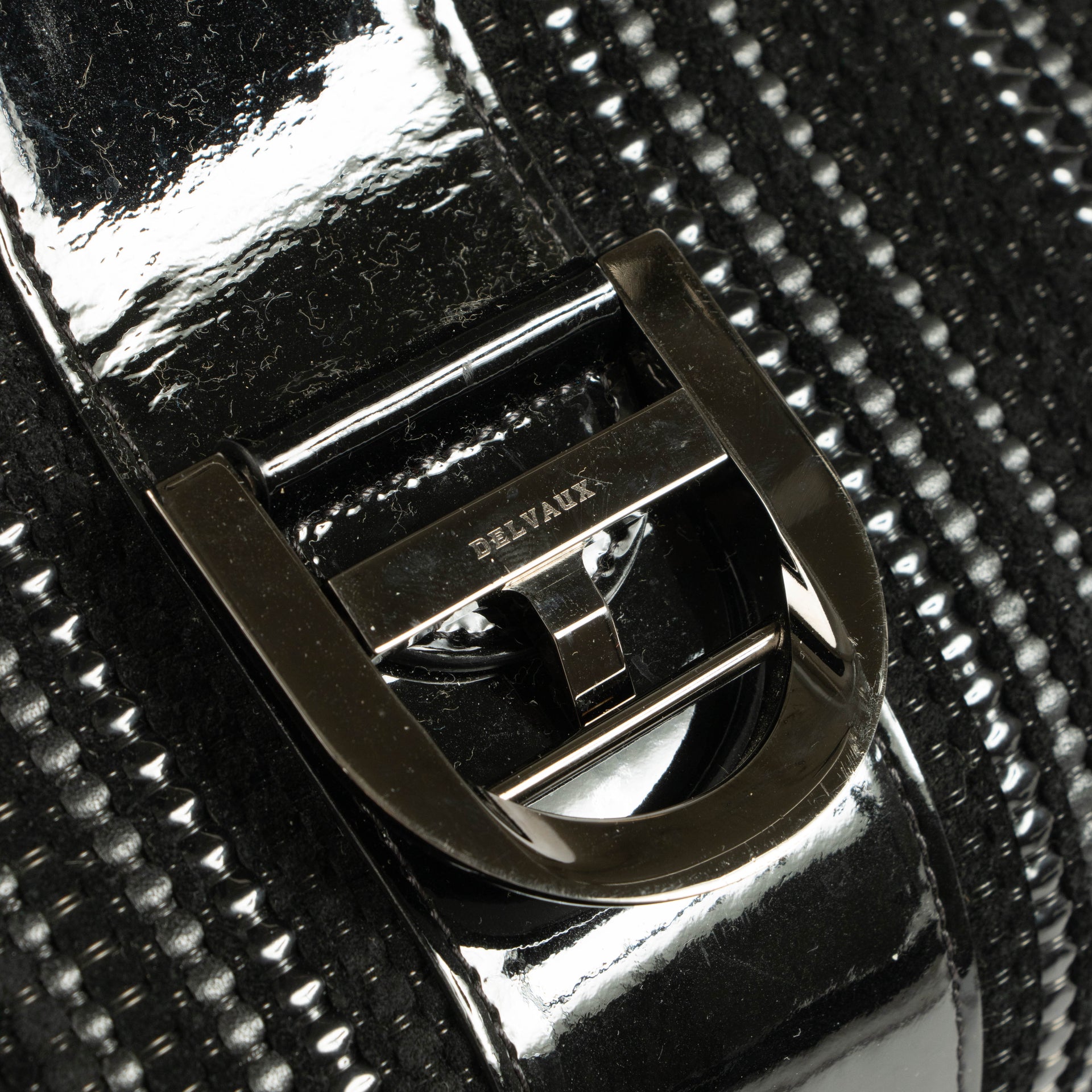 Delvaux Black Toile de Cuir Brillant MM Bag