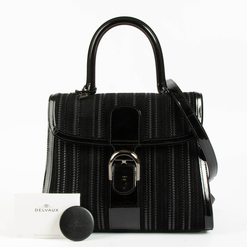 Delvaux Black Toile de Cuir Brillant MM Bag