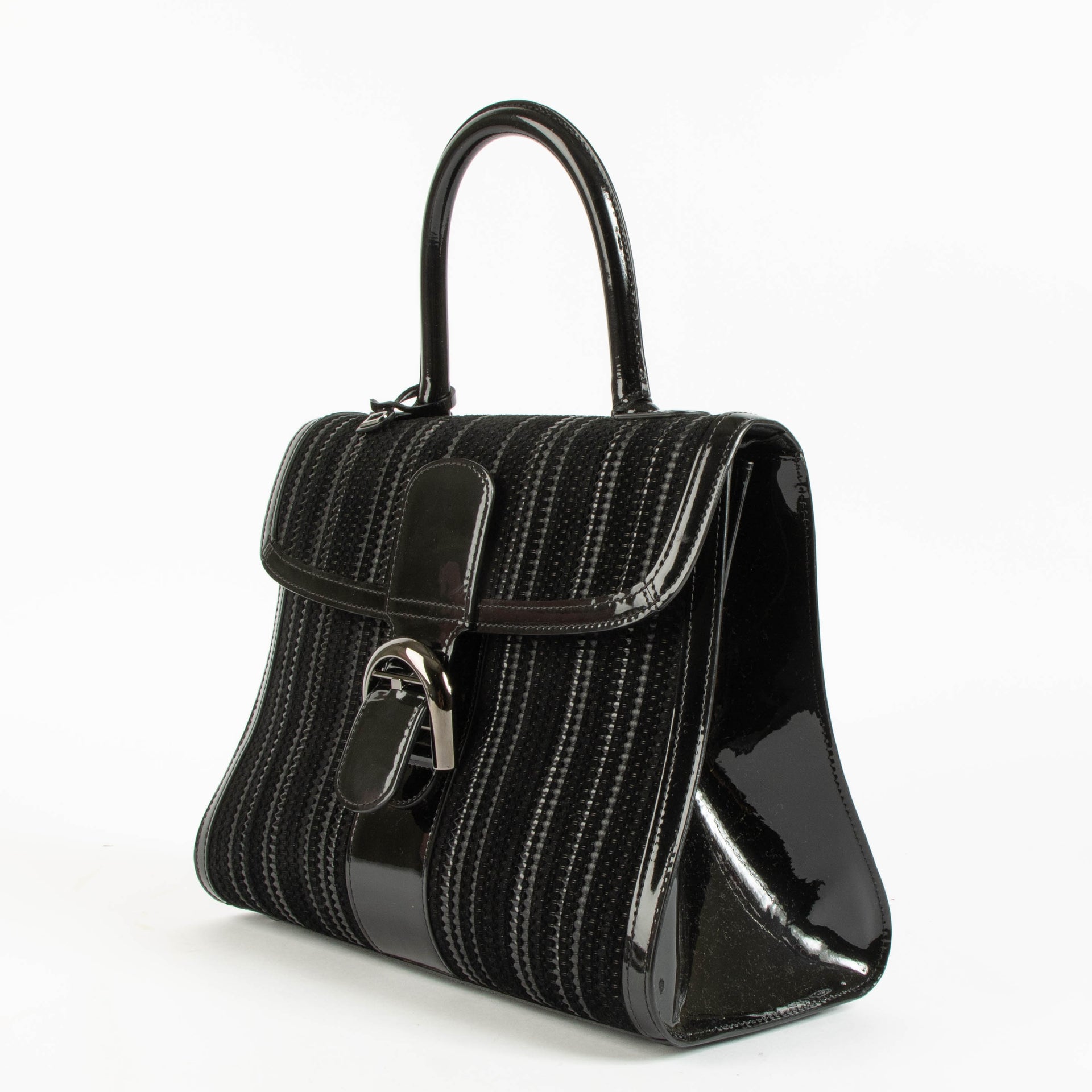 Delvaux Black Toile de Cuir Brillant MM Bag