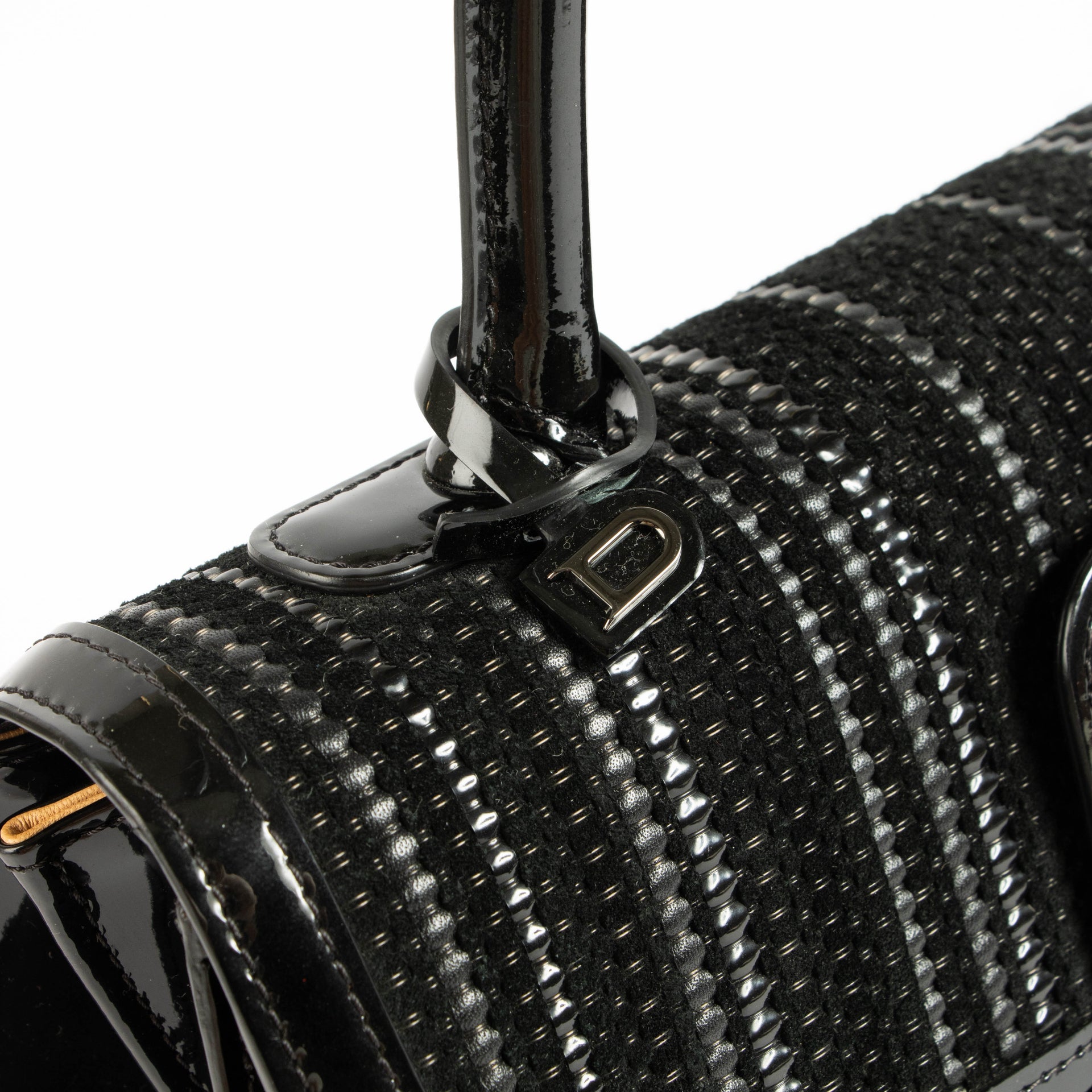 Delvaux Black Toile de Cuir Brillant MM Bag