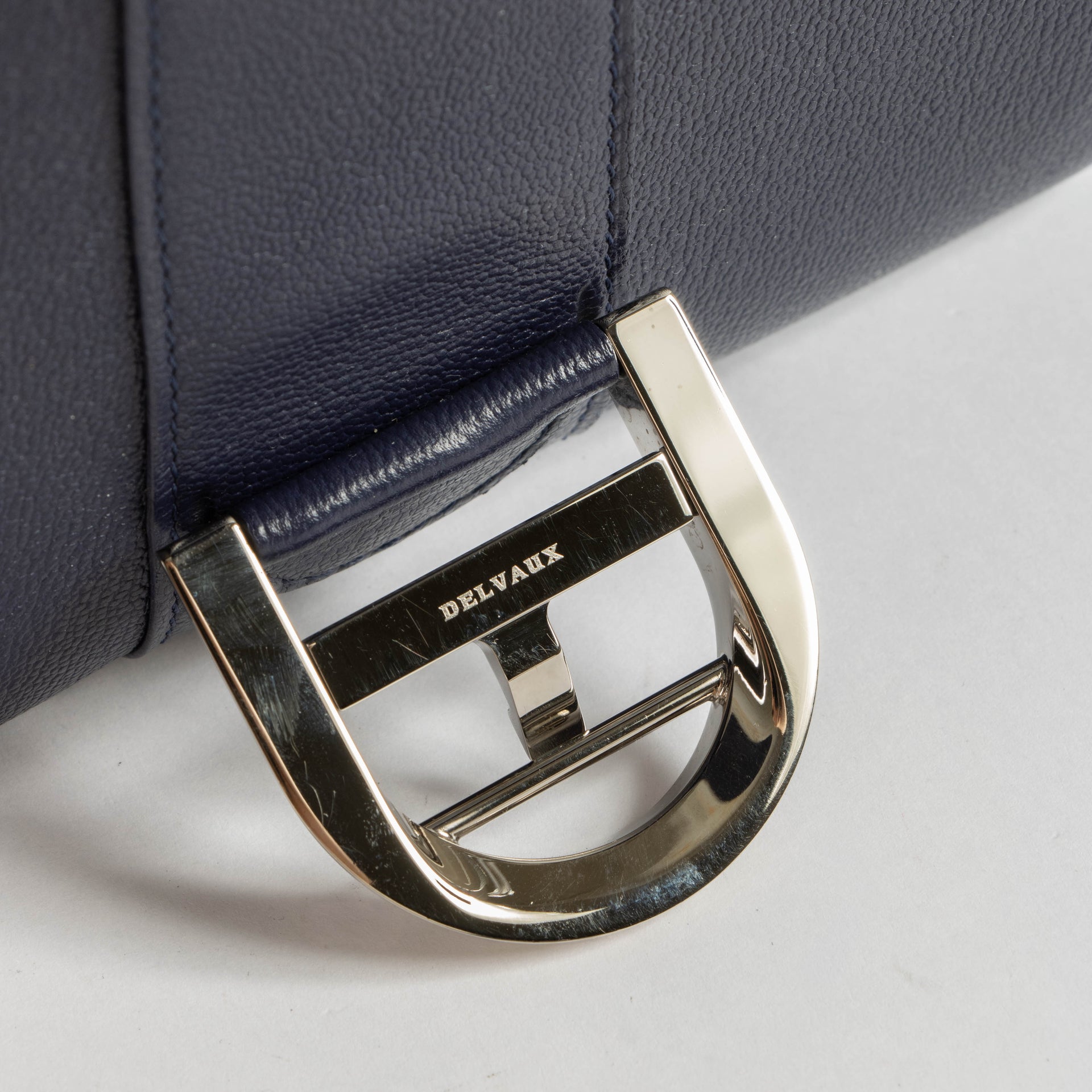 Delvaux Navy Rodeo Calf Brillant Mini Bag