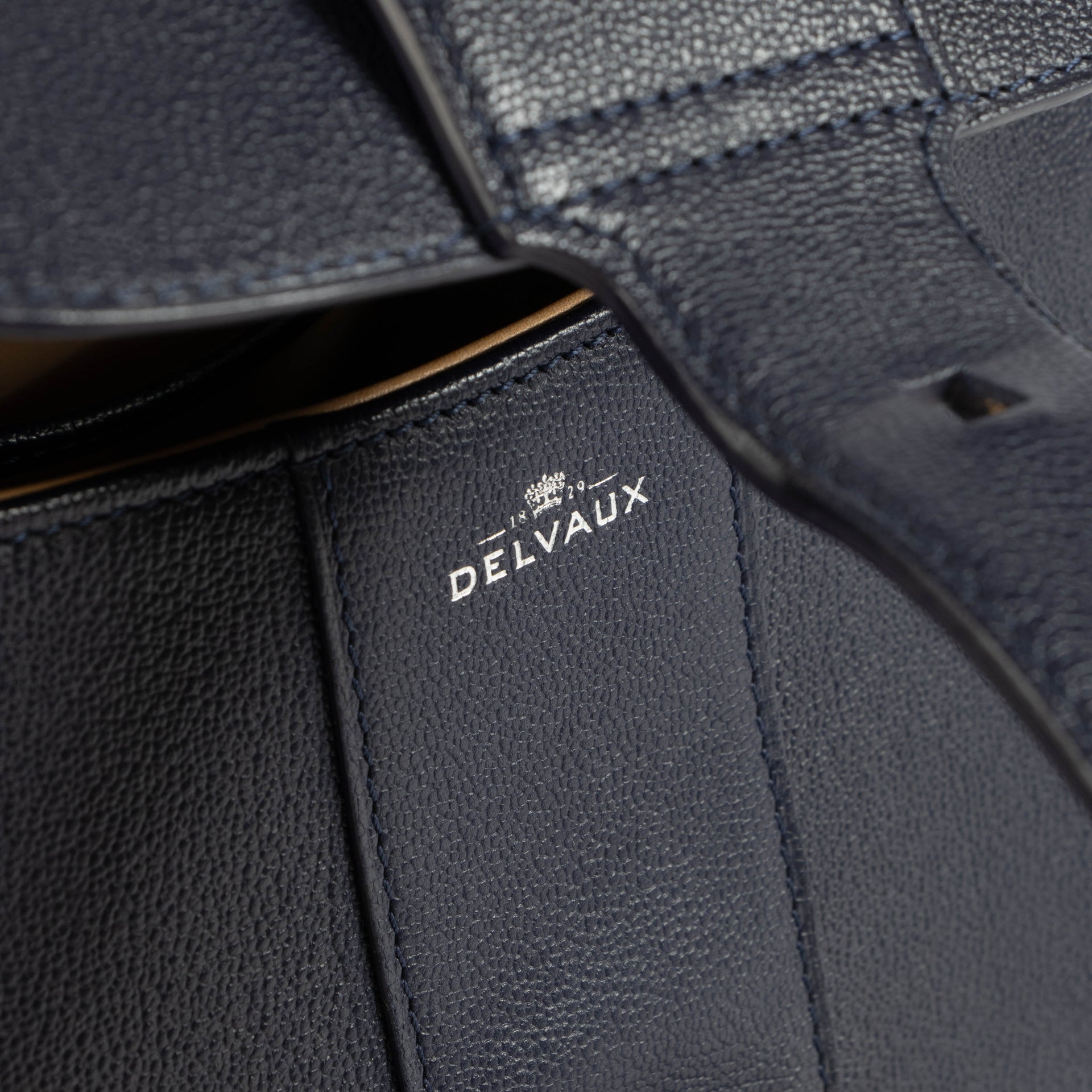Delvaux Navy Rodeo Calf Brillant Mini Bag