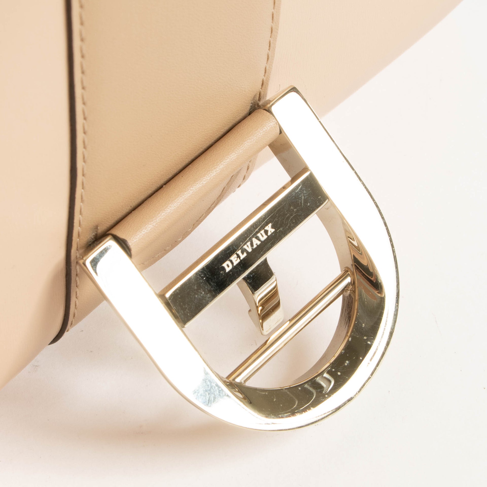 Delvaux Nude Camaieux Box Calf Brillant Mini