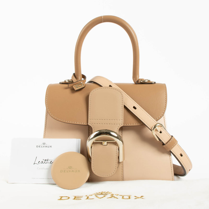 Delvaux Nude Camaieux Box Calf Brillant Mini
