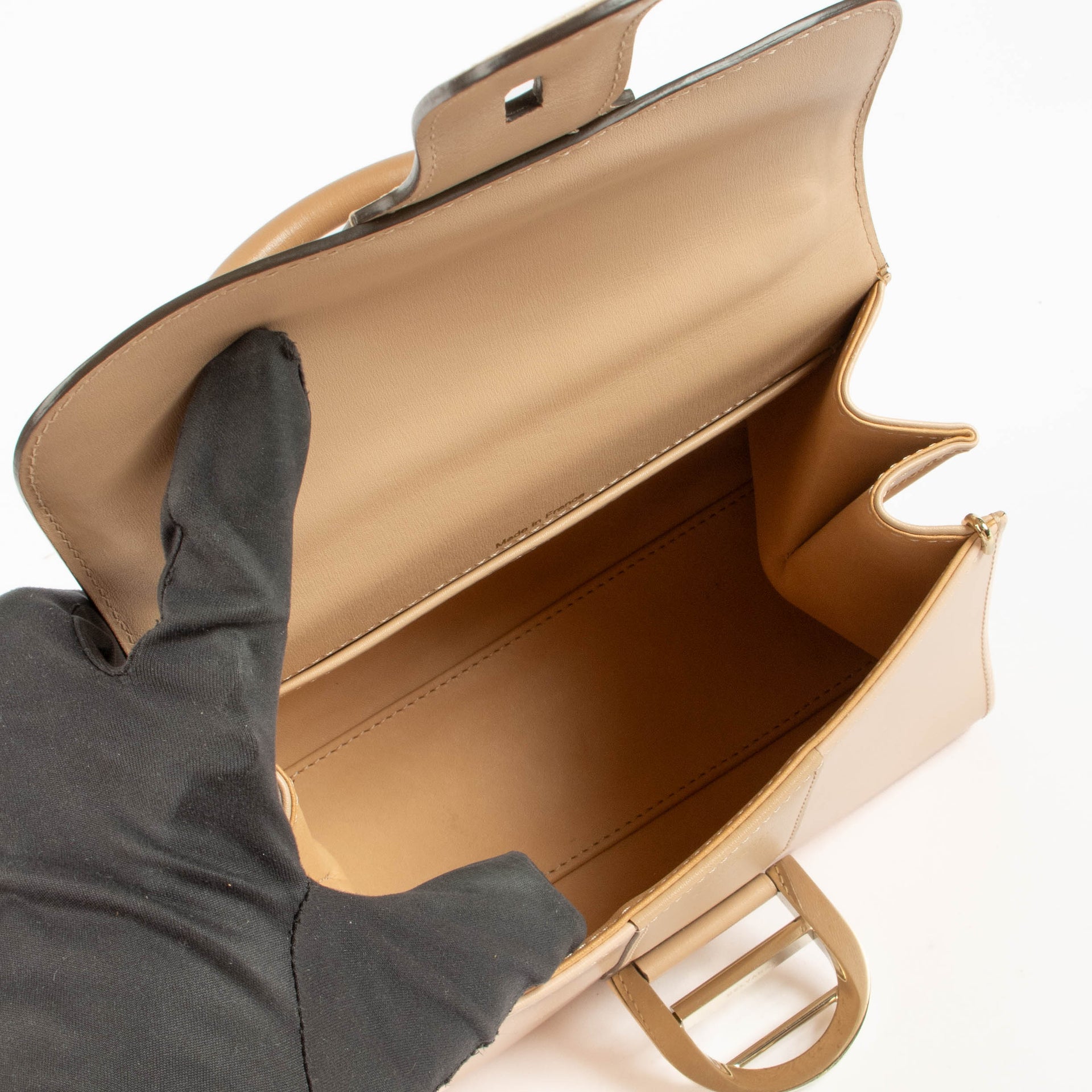 Delvaux Nude Camaieux Box Calf Brillant Mini