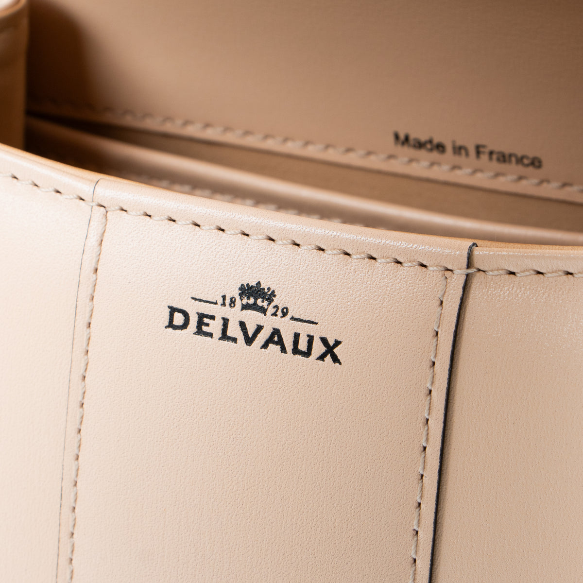 Delvaux Nude Box Calf Brillant Mini Bag