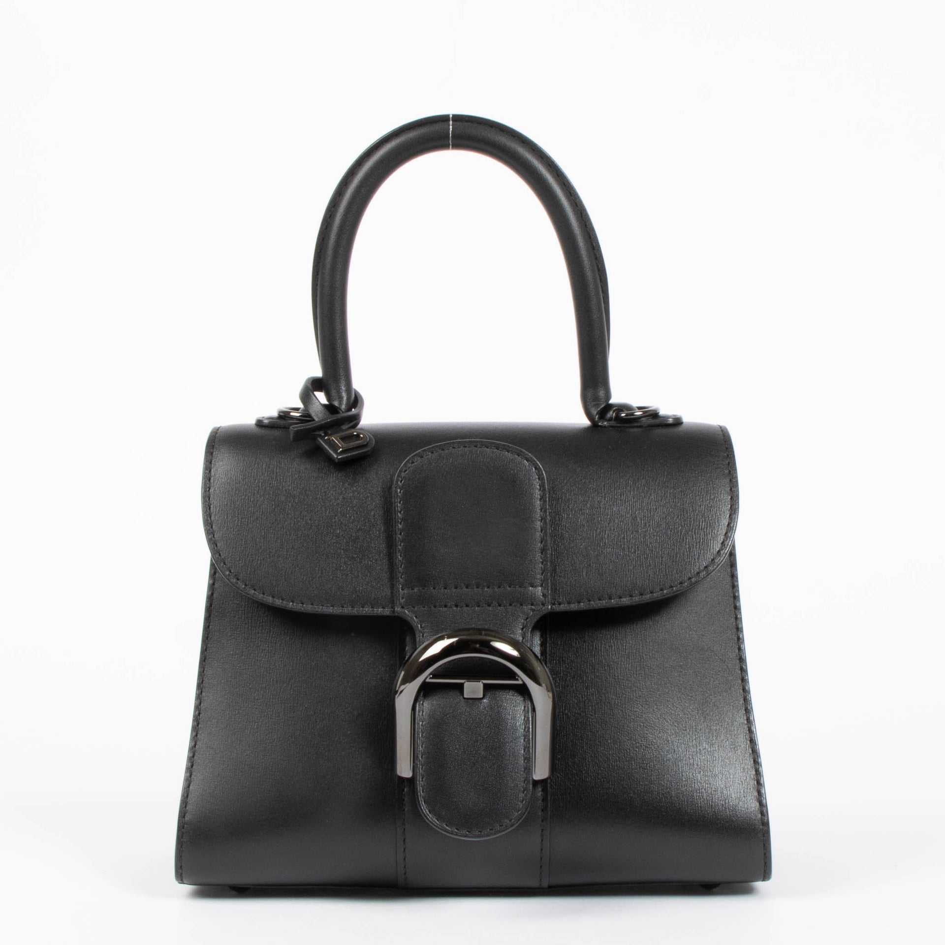 Delvaux All Black Box Calf Brillant Mini Bag