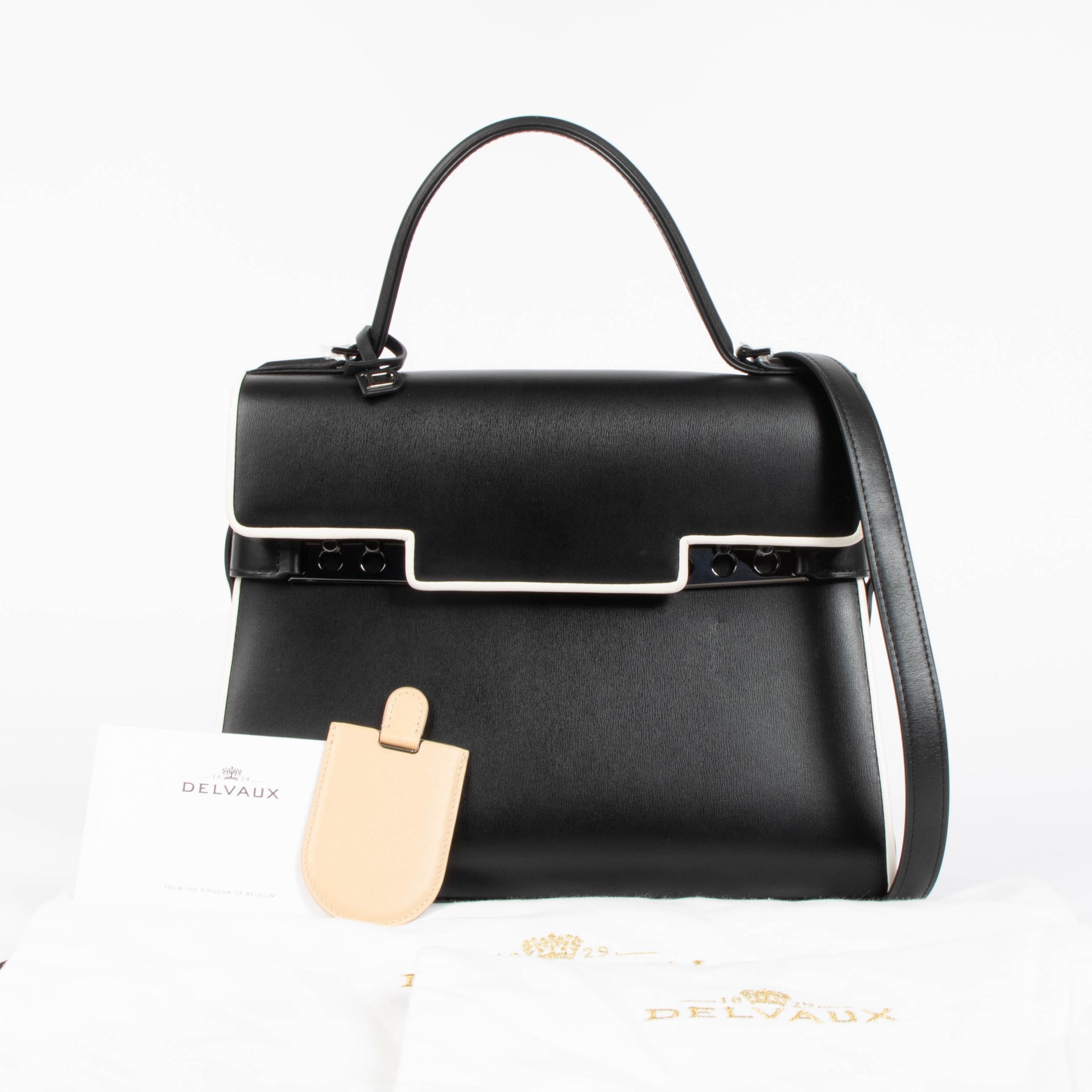 Delvaux Black/Ivory Tempête MM Illusion