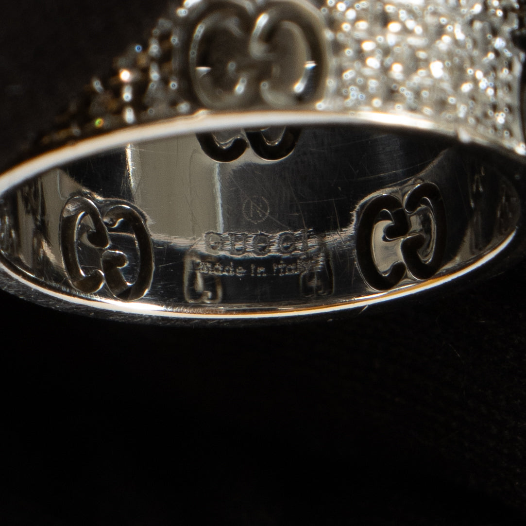 Gucci 18K White Gold Diamond Icon Stardust Ring