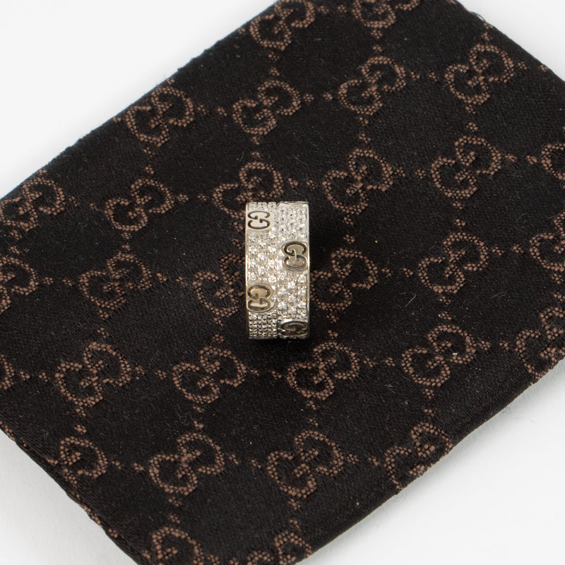 Gucci 18K White Gold Diamond Icon Stardust Ring