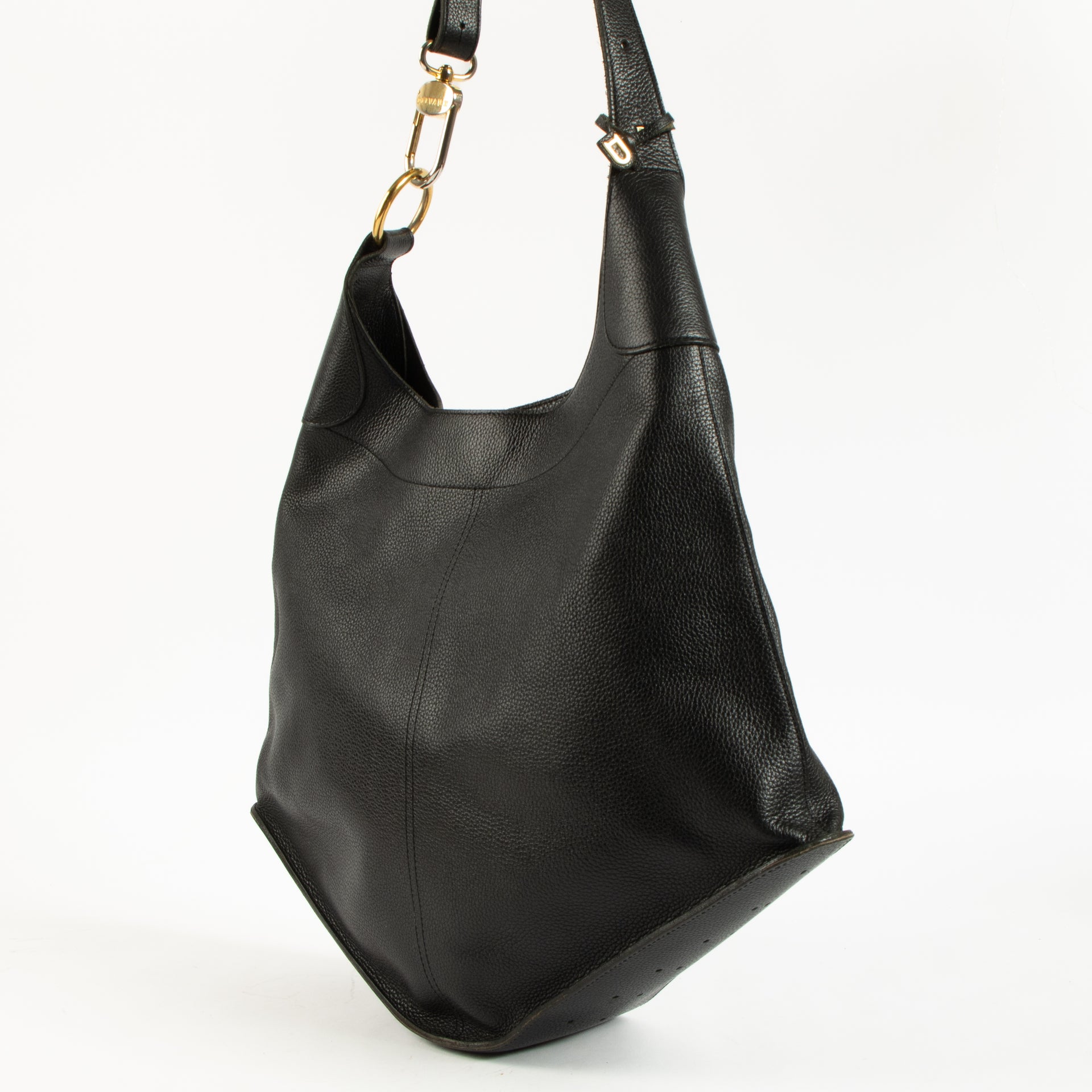 Delvaux Black Leather Satan Bag