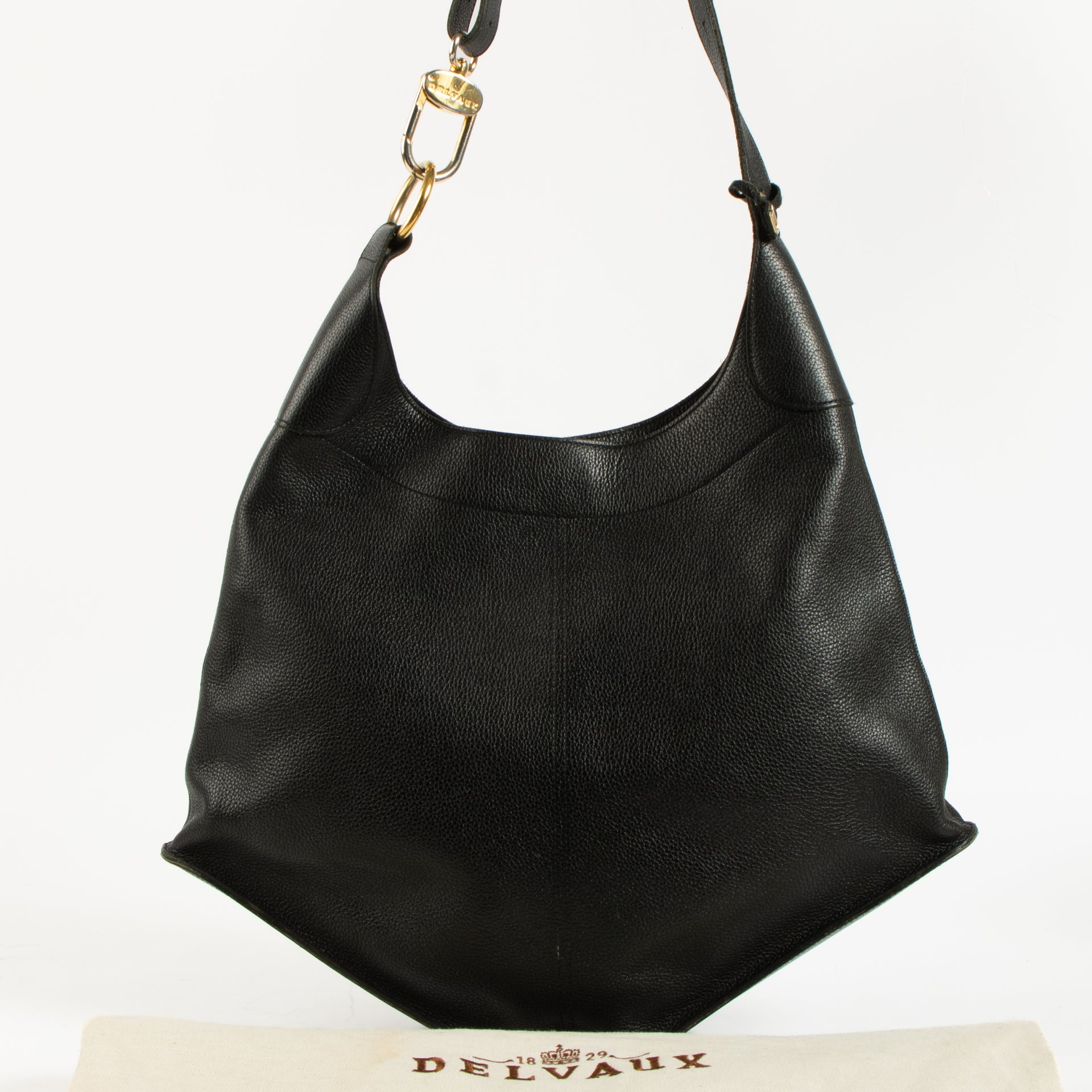 Delvaux Black Leather Satan Bag