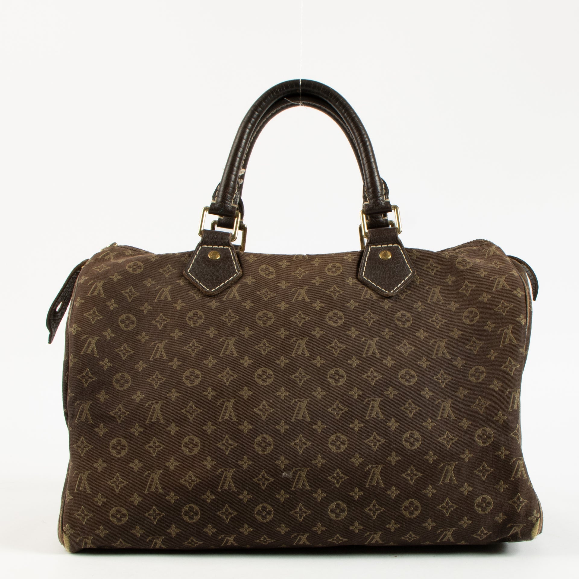 Louis Vuitton Ebene Monogam Mini Lin Speedy 30 + Sarah Wallet