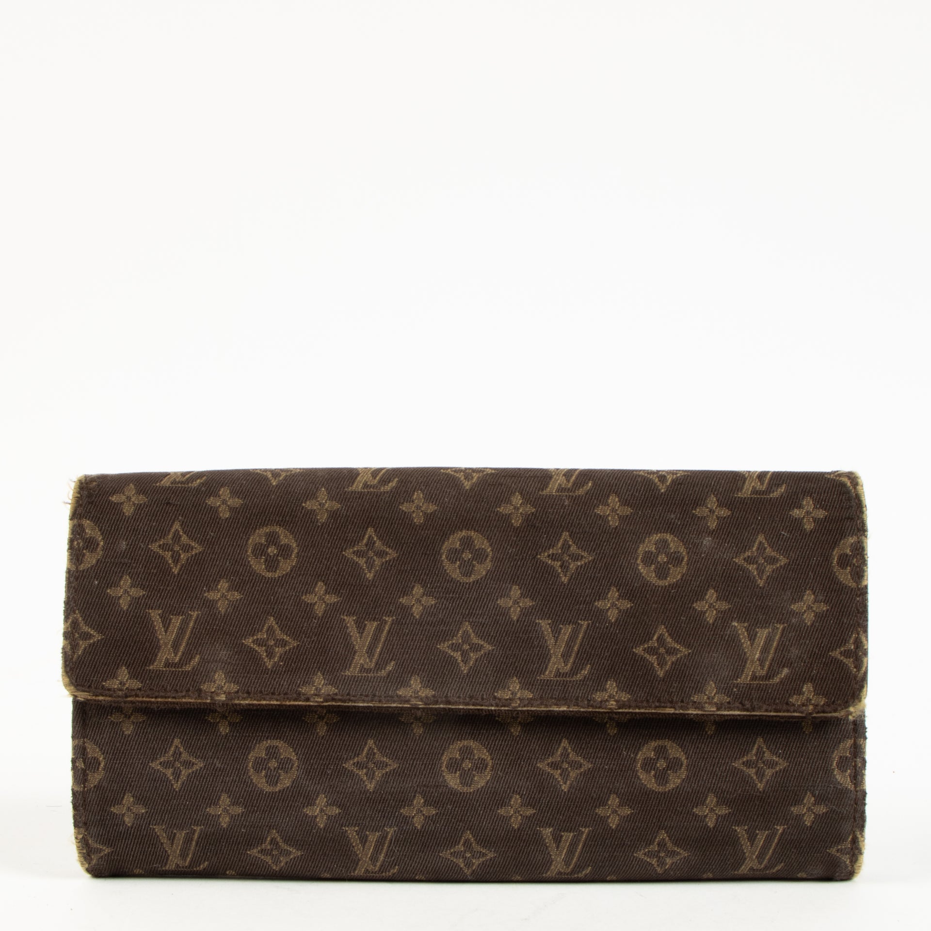 Louis Vuitton Ebene Monogam Mini Lin Speedy 30 + Sarah Wallet