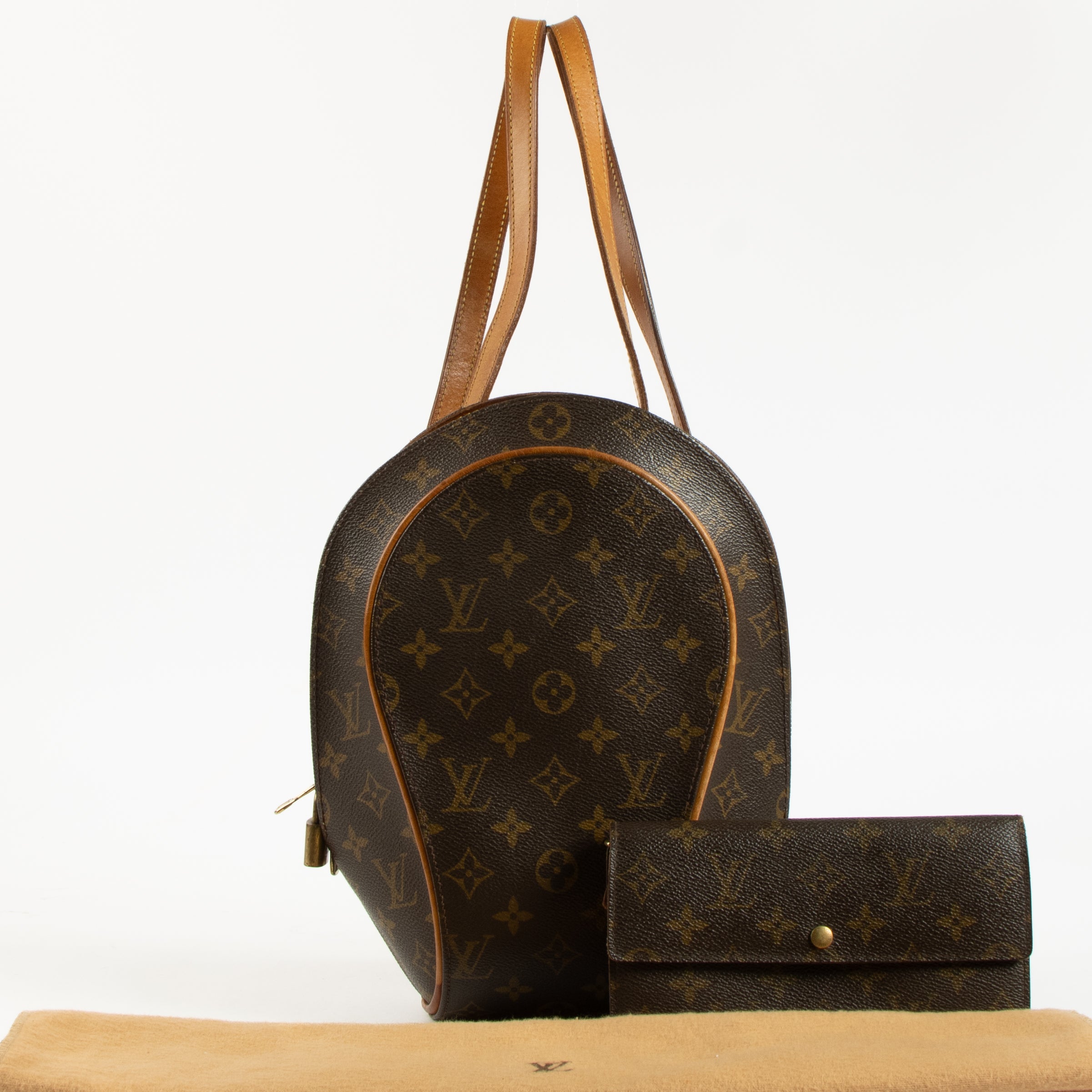 Louis Vuitton Monogram Ellipse Backpack + Sarah Wallet – Labellov
