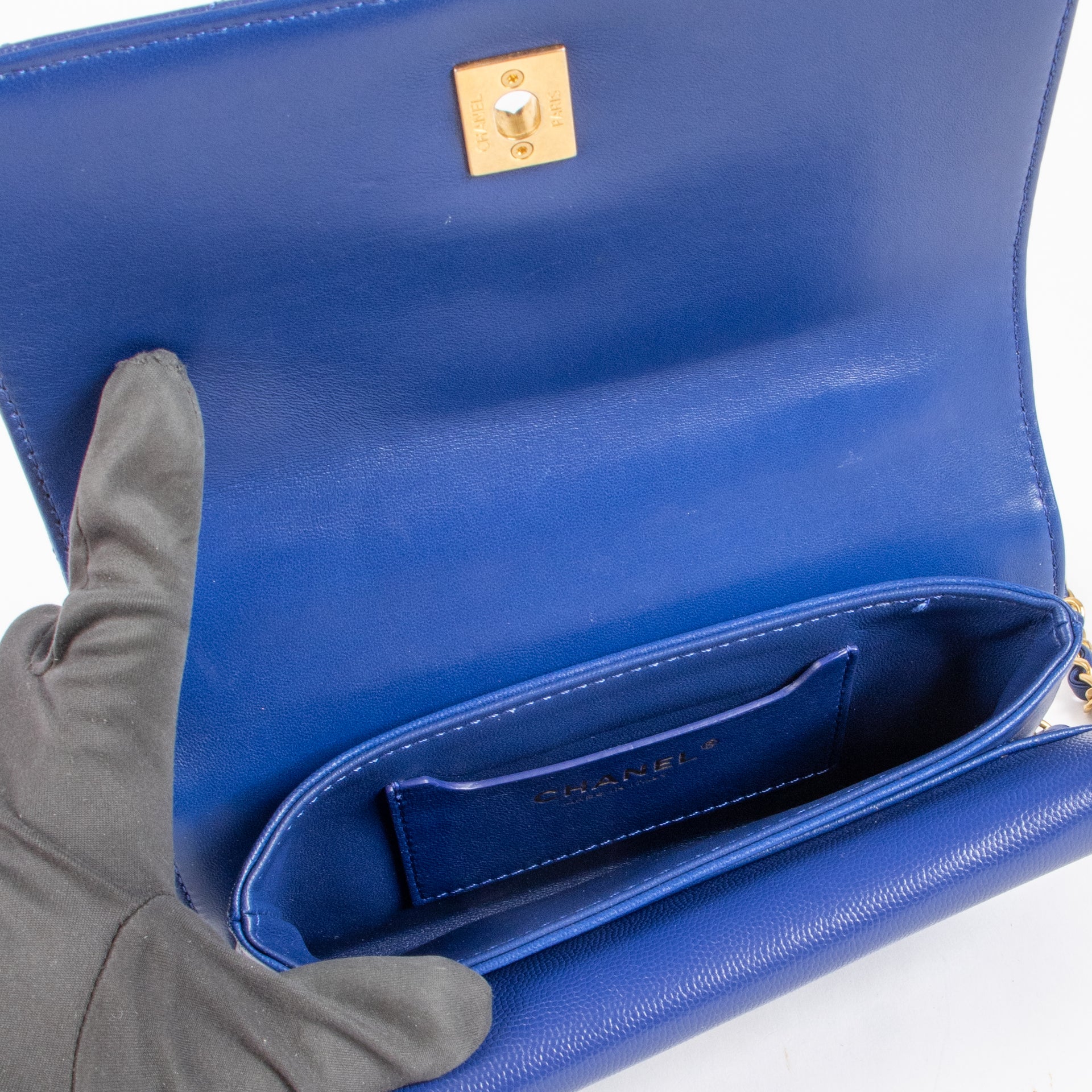Chanel Blue Caviar Mini Flap Bag