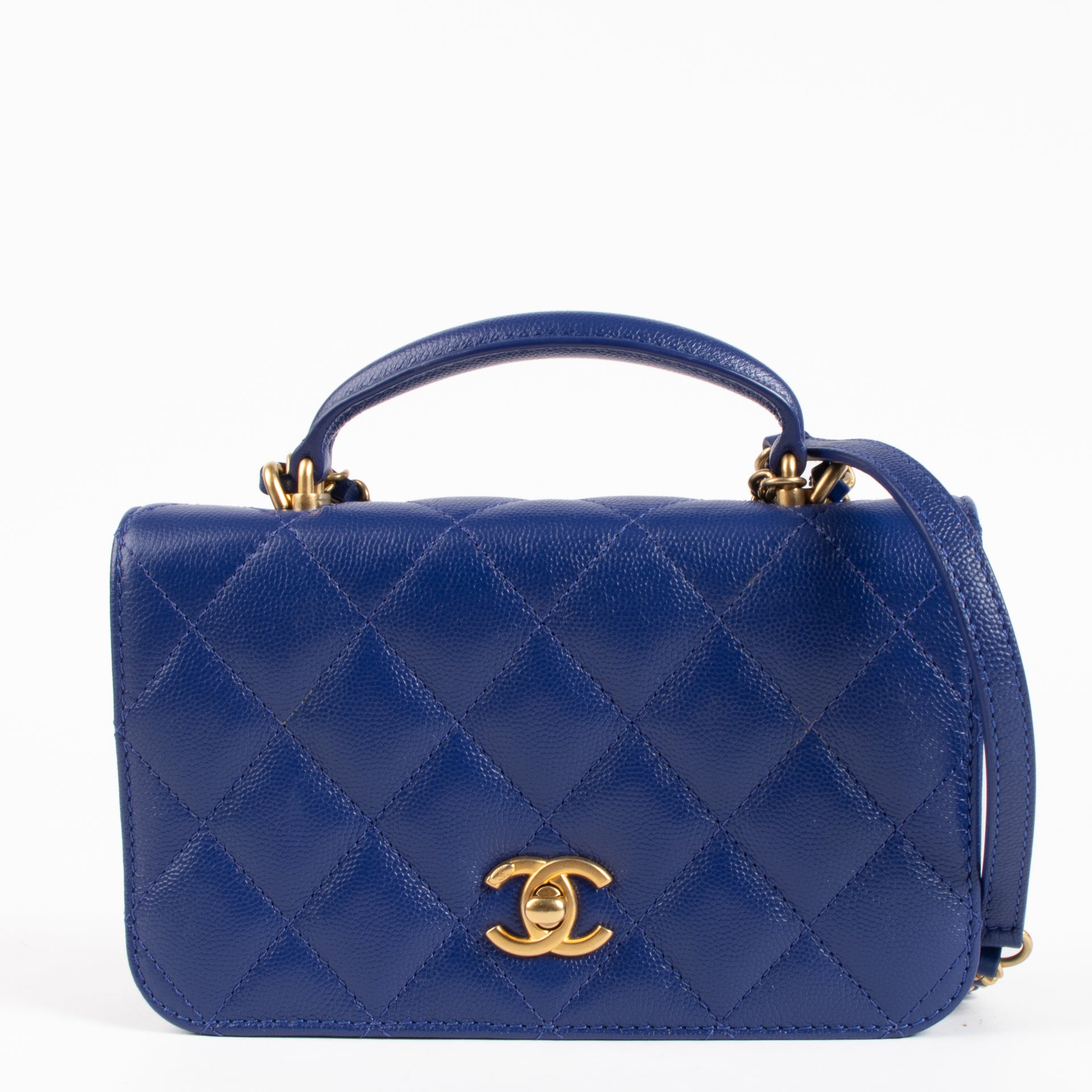 Chanel Blue Caviar Mini Flap Bag