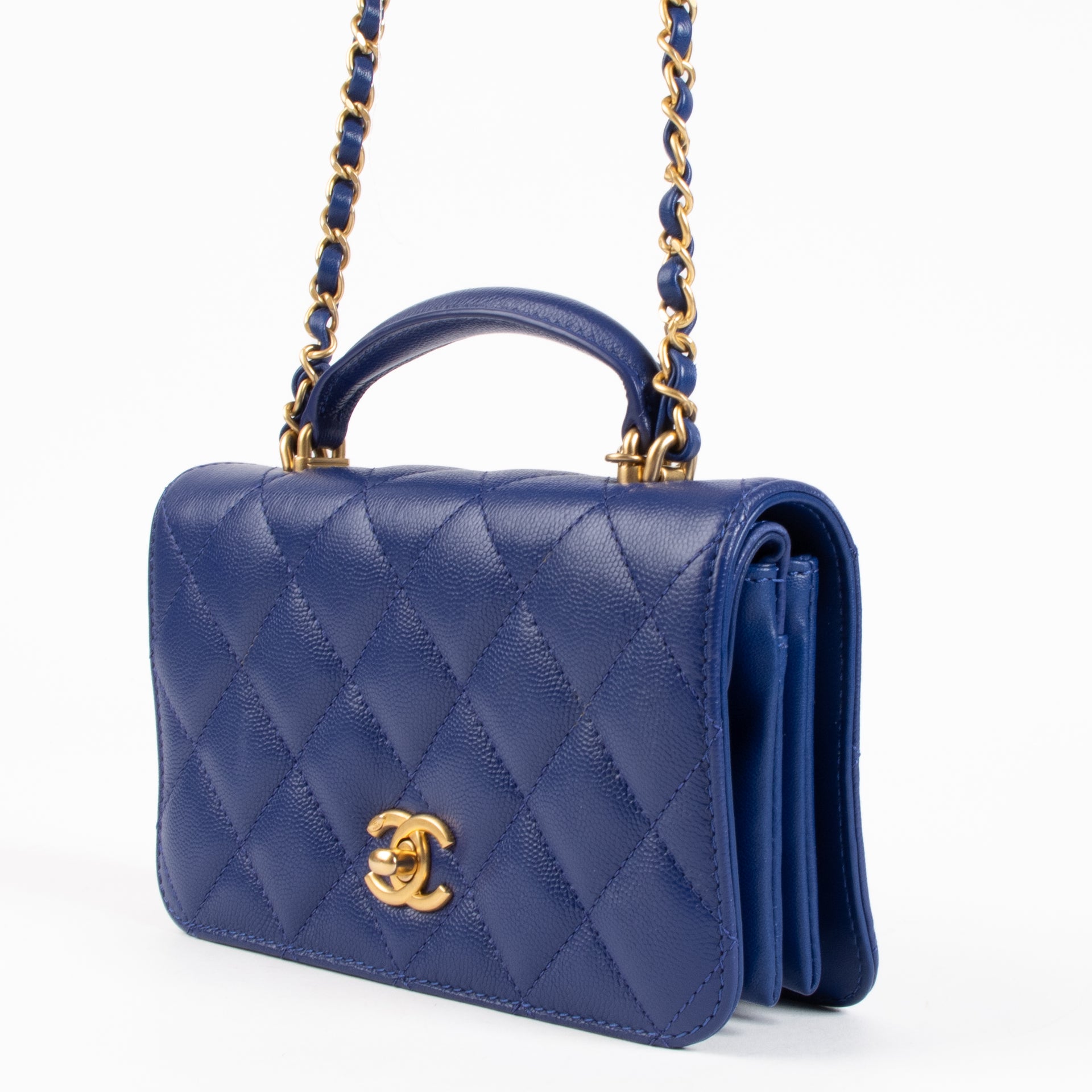 Chanel Blue Caviar Mini Flap Bag