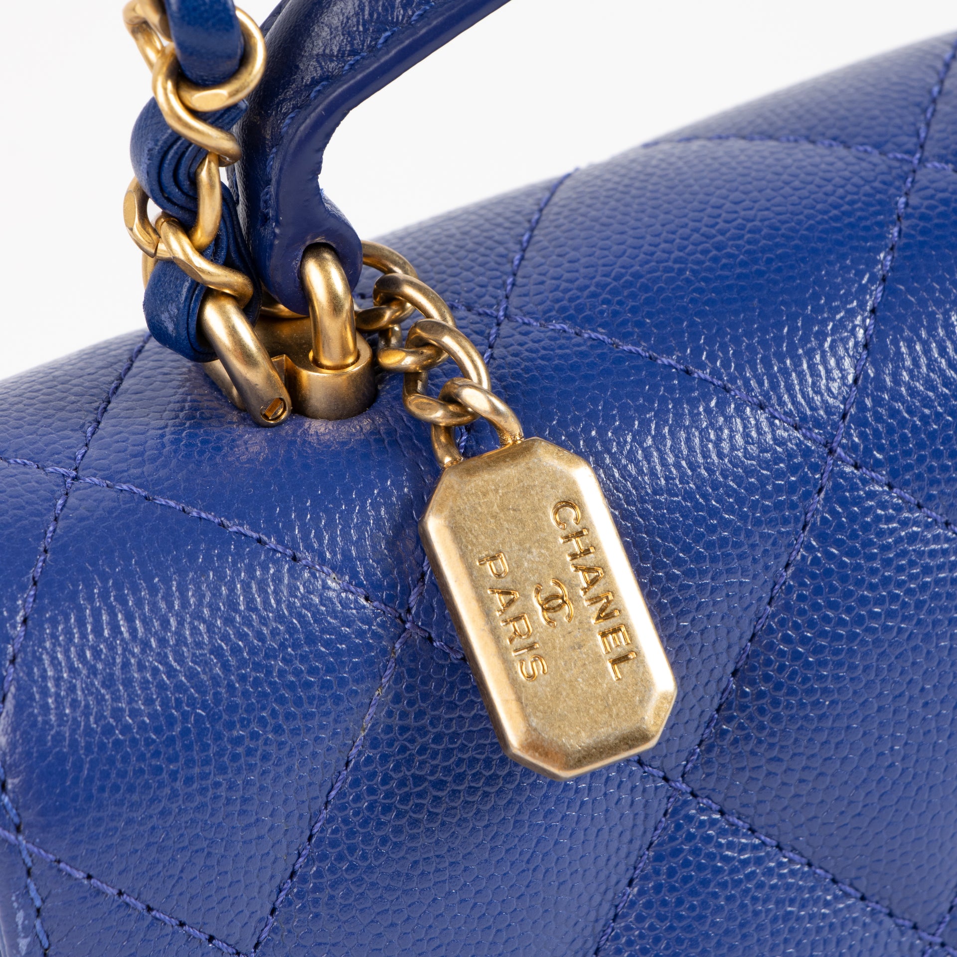 Chanel Blue Caviar Mini Flap Bag