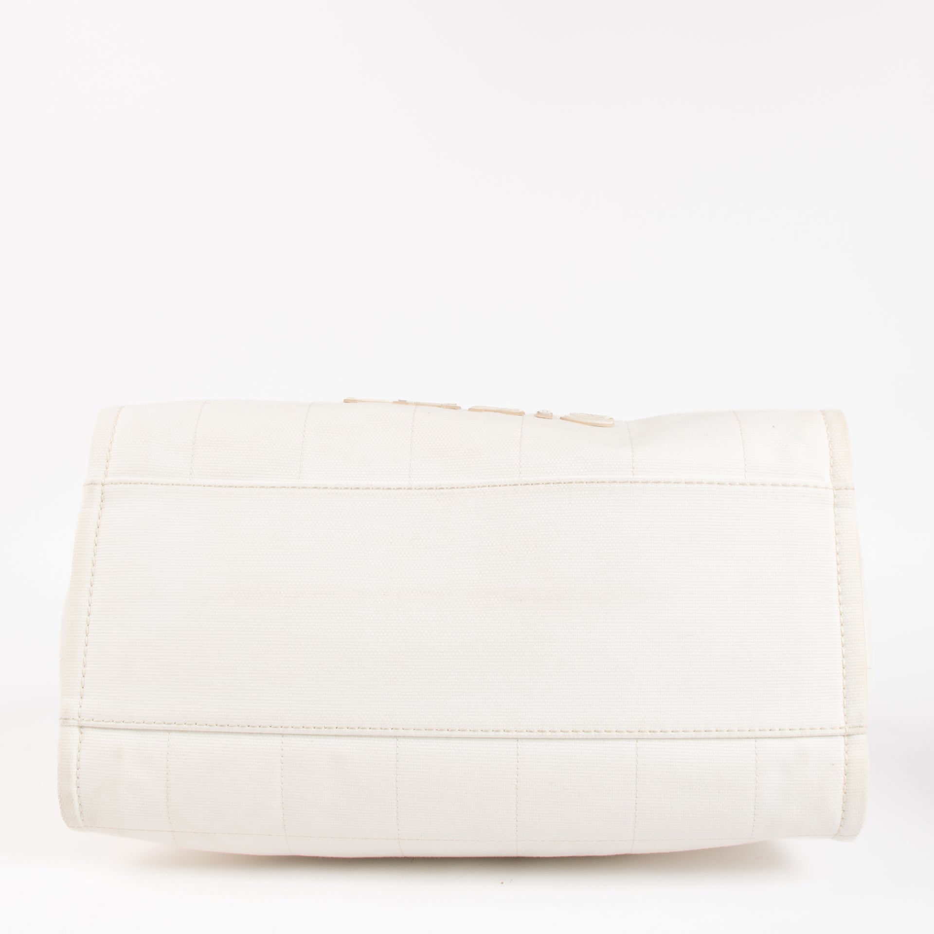 Chanel White Large Deauville Shopping Bag