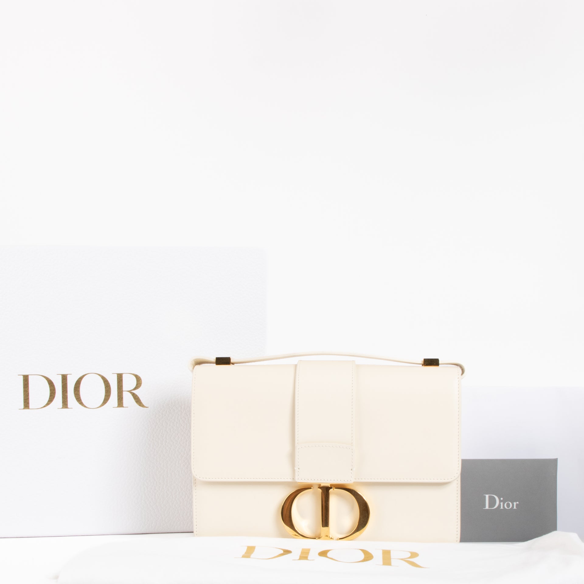 Christian Dior Latte Calfskin 30 Montaigne Bag