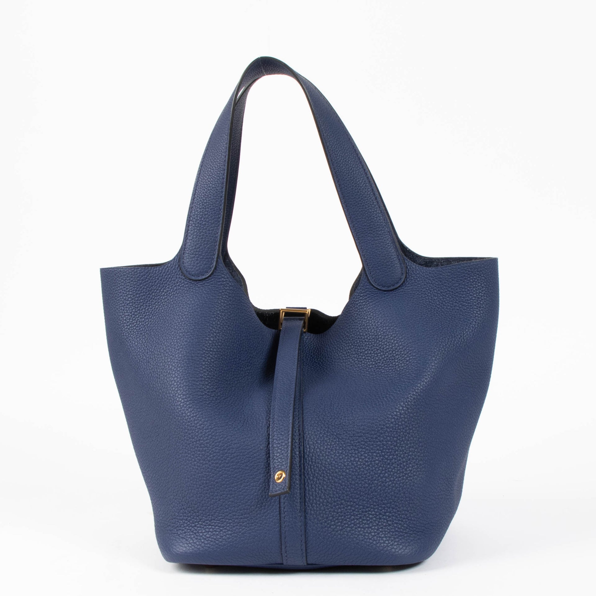 Hermès Picotin Lock 22 Bleu Agate Clemence GHW