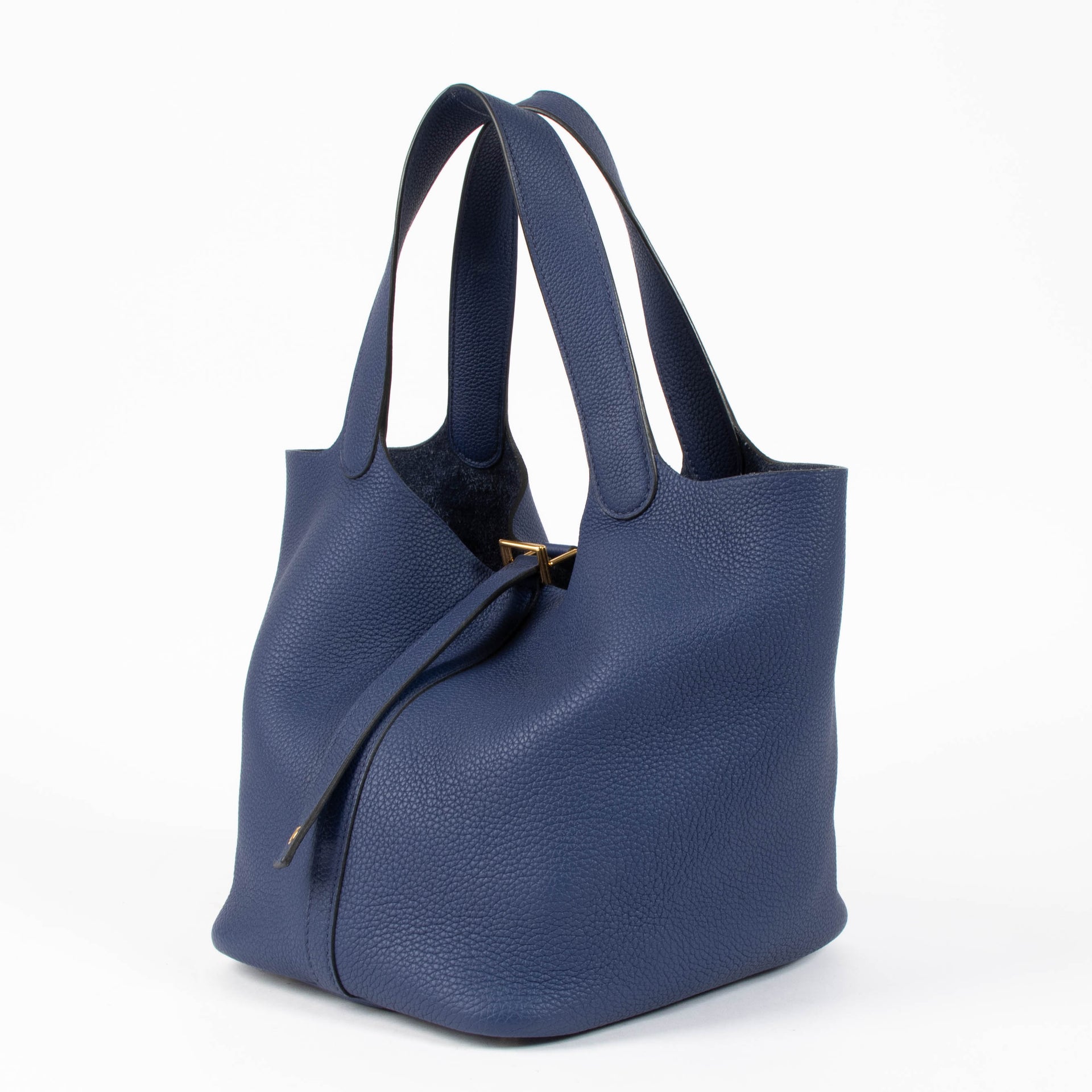 Hermès Picotin Lock 22 Bleu Agate Clemence GHW
