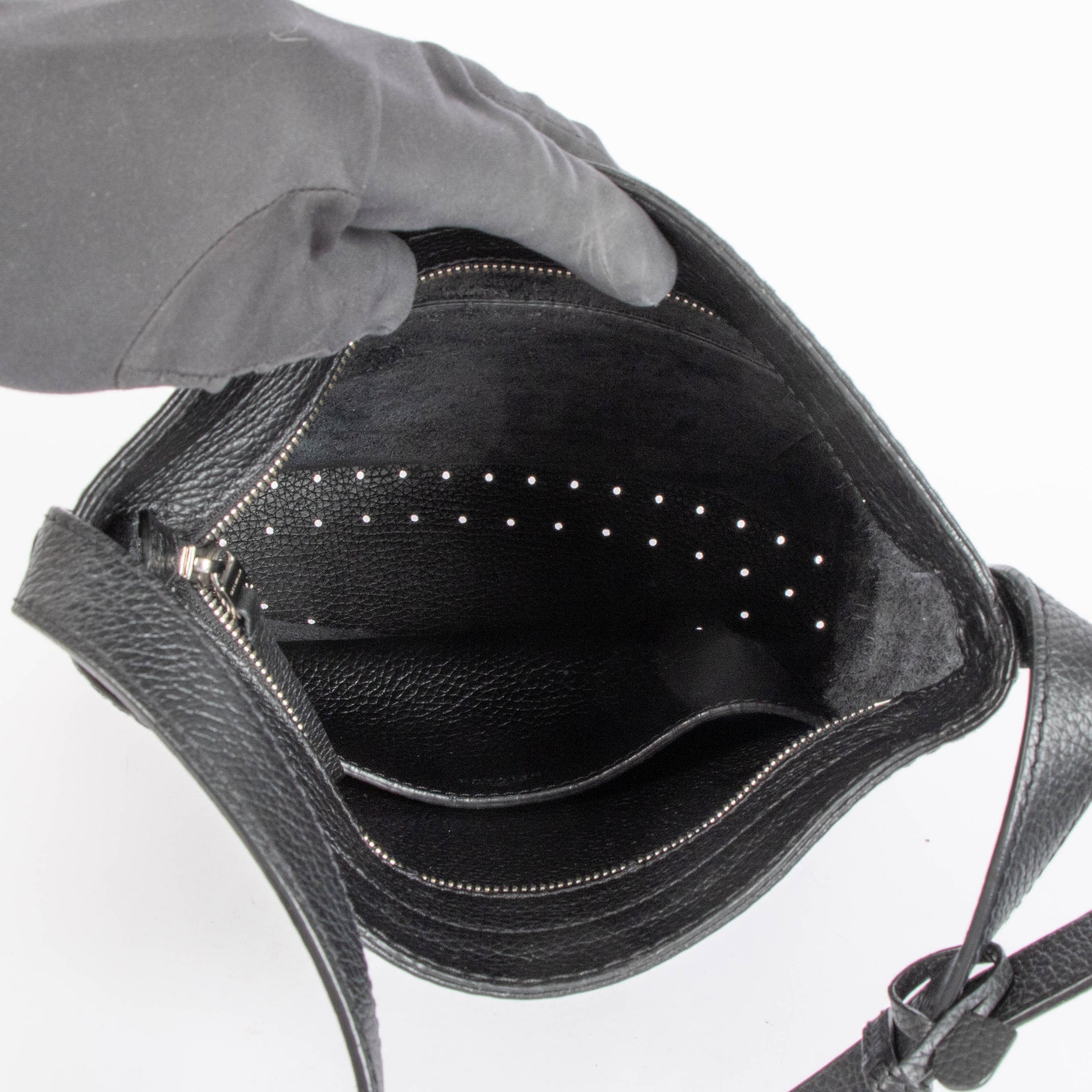 Delvaux Black Taurillon Soft Pin Daily Surpiqué bag