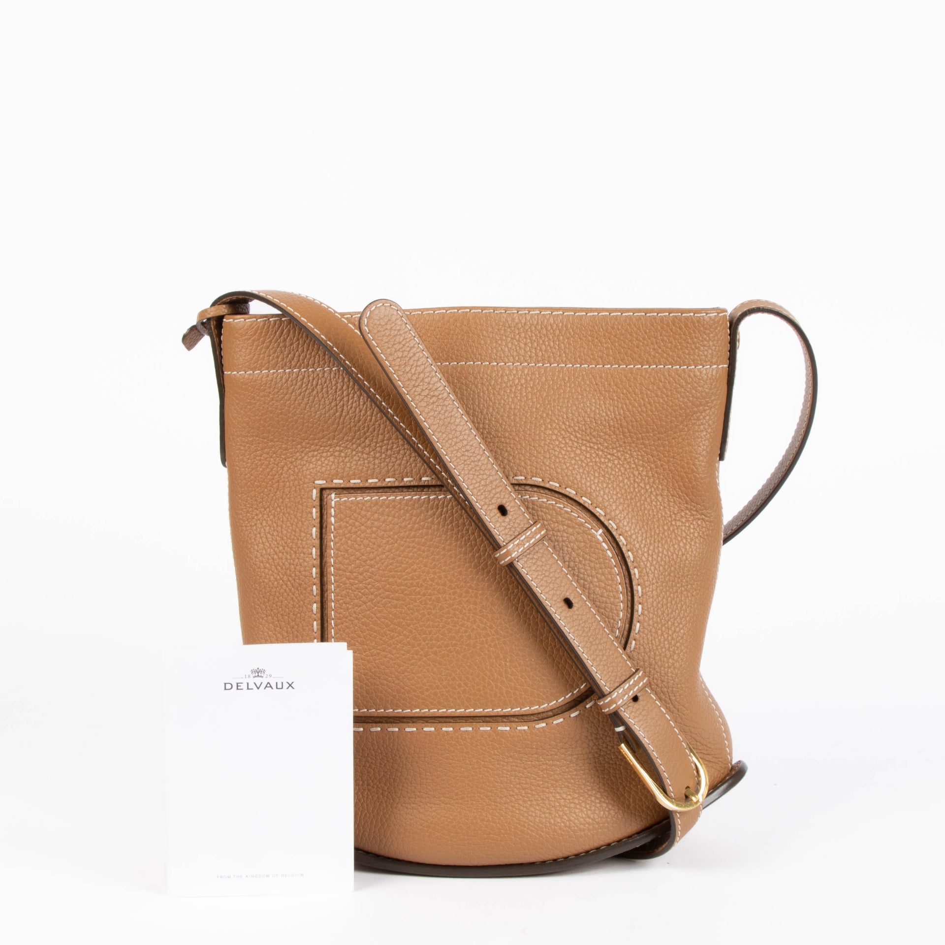 Delvaux Vegetal Taurillon Soft Pin Daily Surpiqué Bag