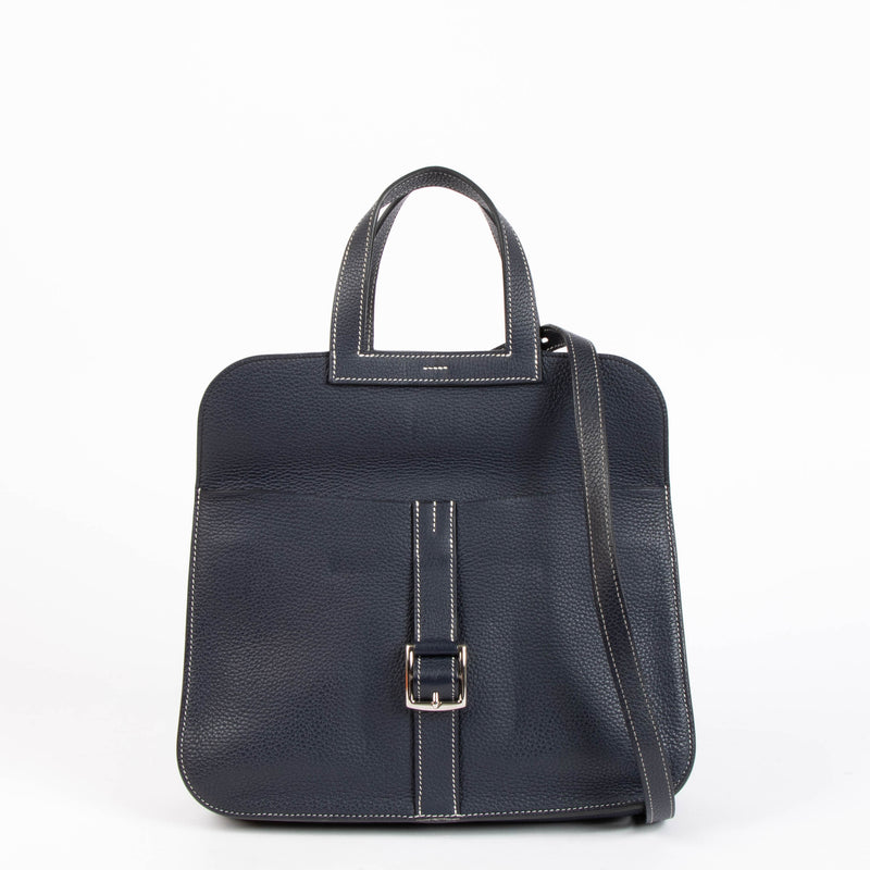 Hermes Halzan 31 Bleu Nuit Clemence PHW