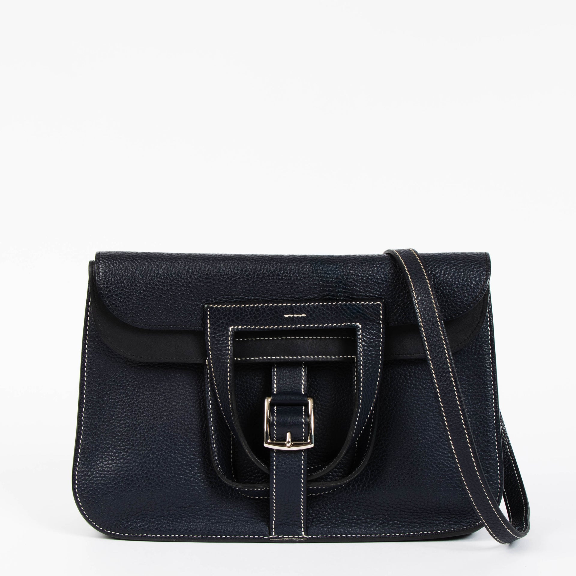 Hermes Halzan 31 Bleu Nuit Clemence PHW