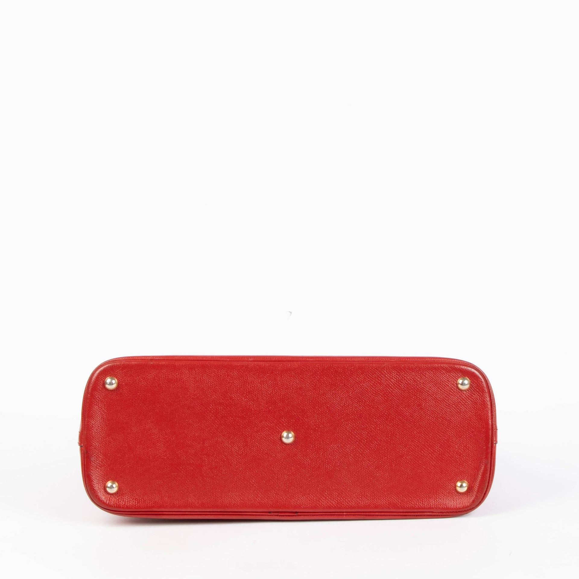 Hermes Vintage Bolide 35 Rouge Vif Courchevel GHW