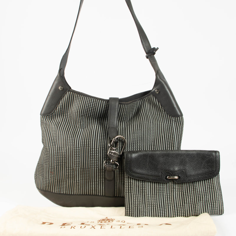 Shop the authentic Delvaux Grey Treille Bag with Clutch pre-loved on Labellov.com