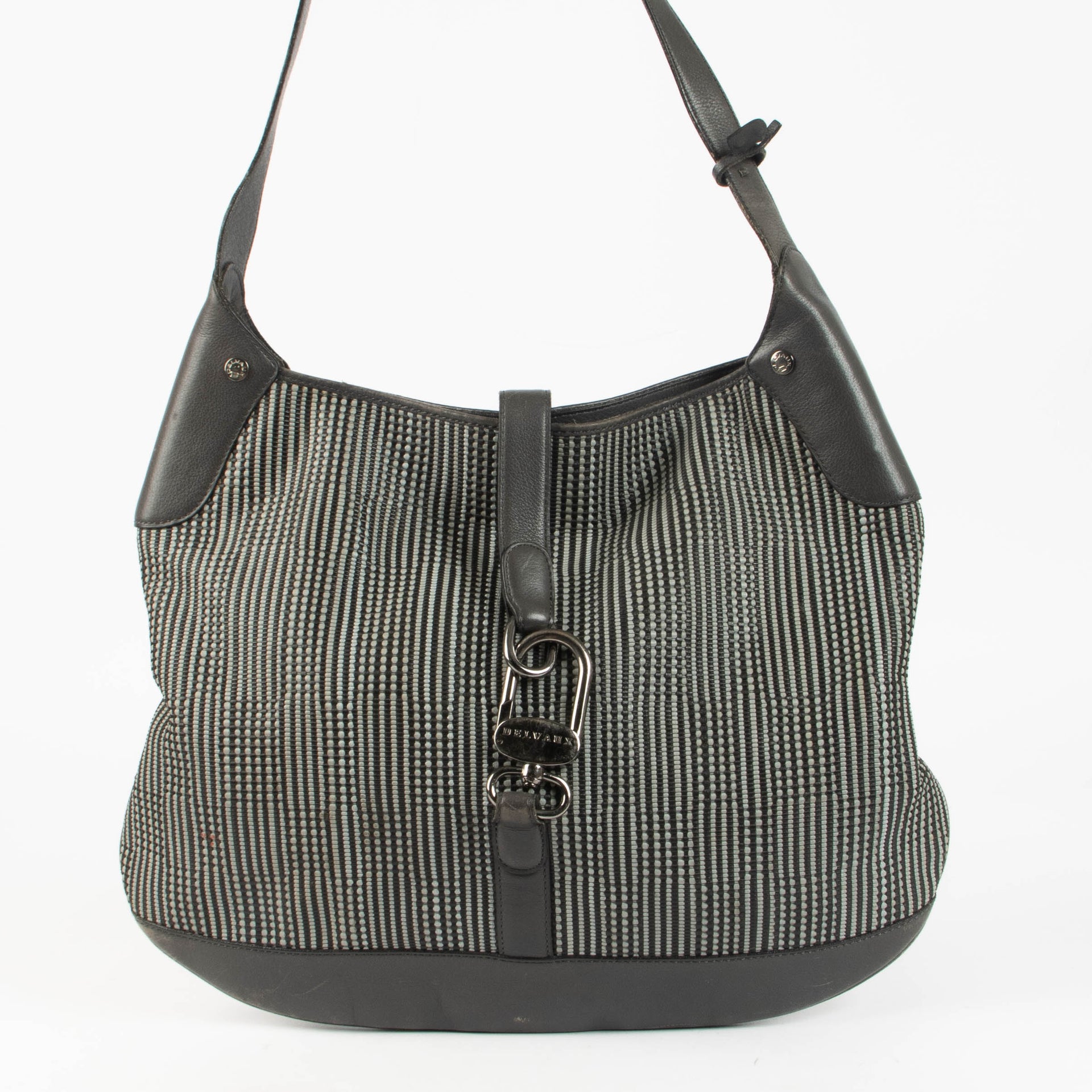 Shop the authentic Delvaux Grey Treille Bag with Clutch pre-loved on Labellov.com