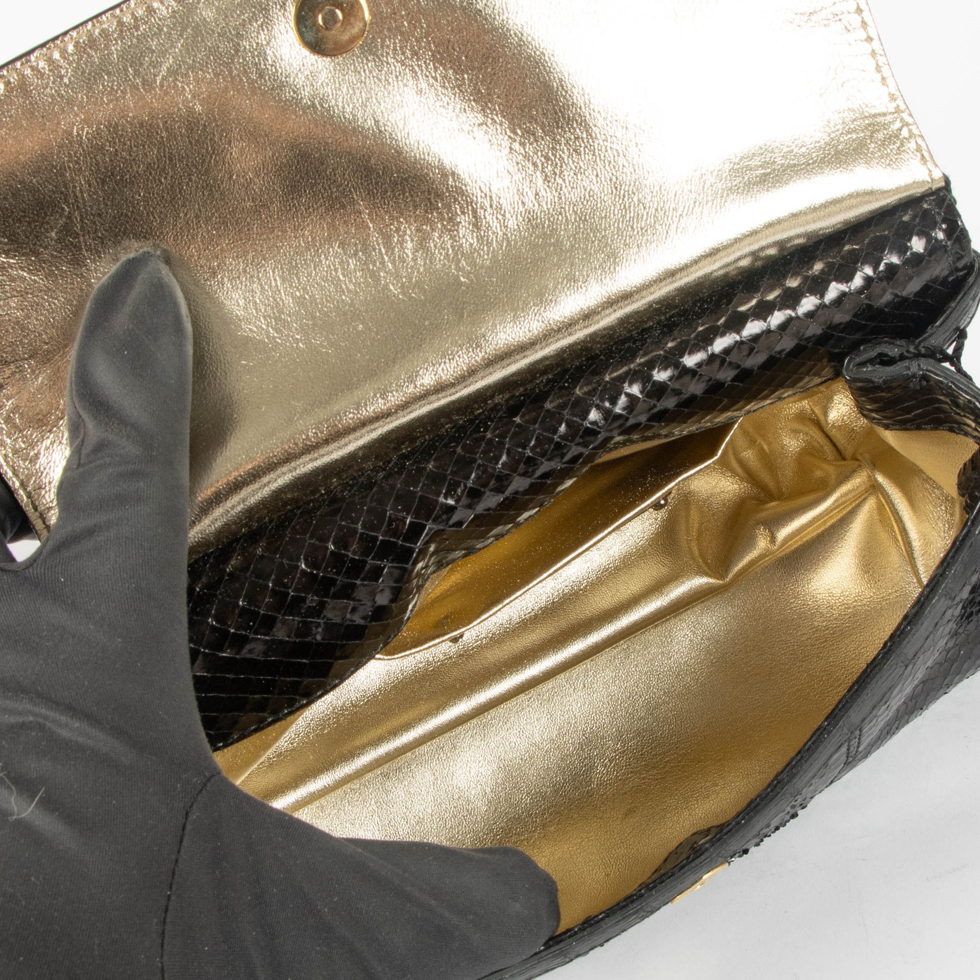 Dolce & Gabbana Black Alligator/Python Mini Sicily Bag