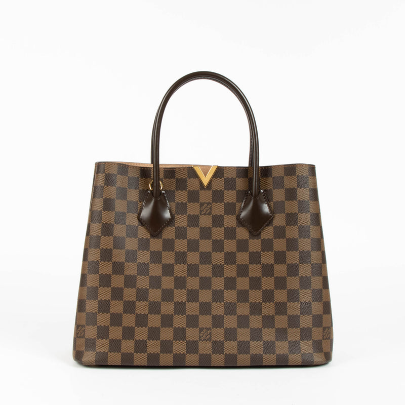 Shop the authentic Louis Vuitton Damier Ebene Kensington Top Handle Bag second hand on Labellov.com