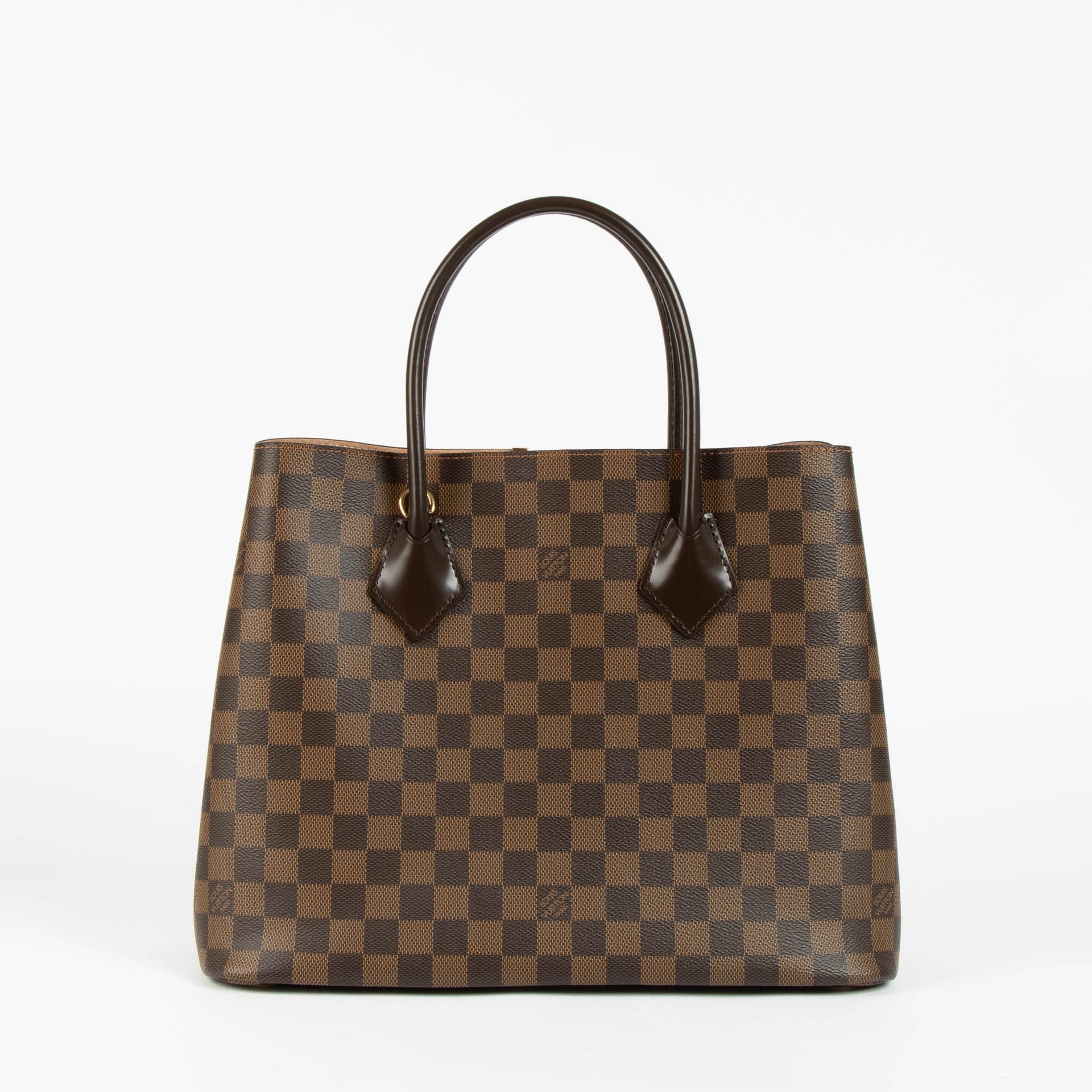 Shop the authentic Louis Vuitton Damier Ebene Kensington Top Handle Bag second hand on Labellov.com