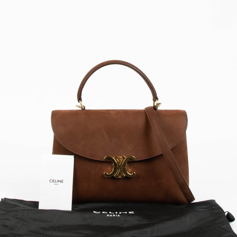 Shop this authentic Celine Tan Nino Top Handle pre-loved on Labellov.com