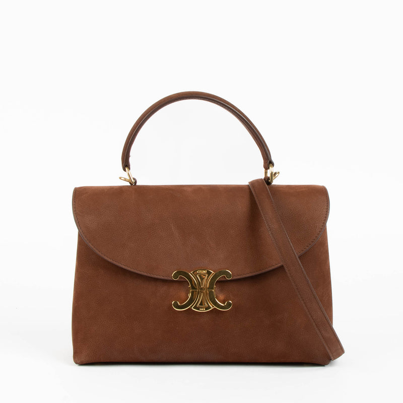 Shop this authentic Celine Tan Nino Top Handle pre-loved on Labellov.com