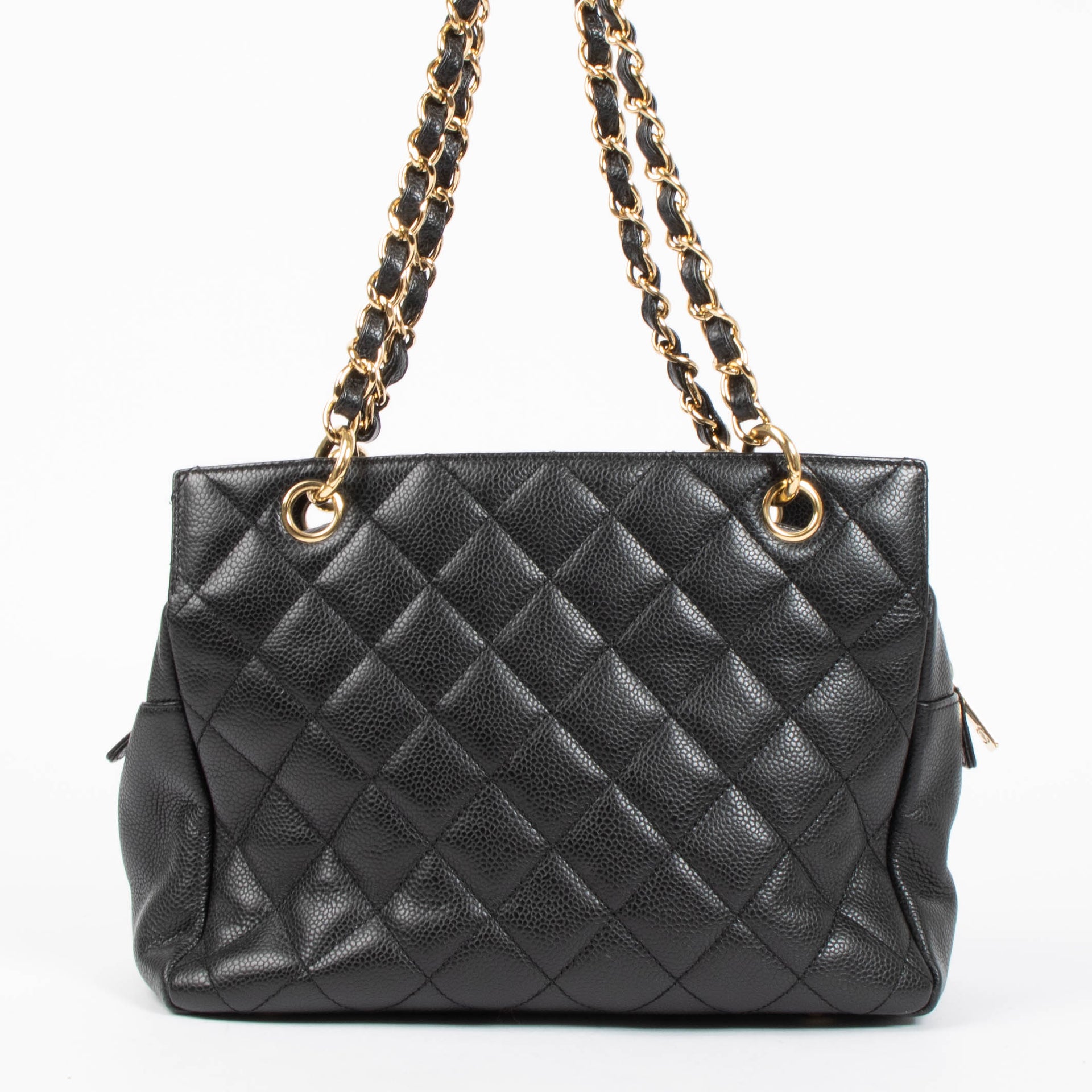 Chanel Black Caviar Small Shopping Tote