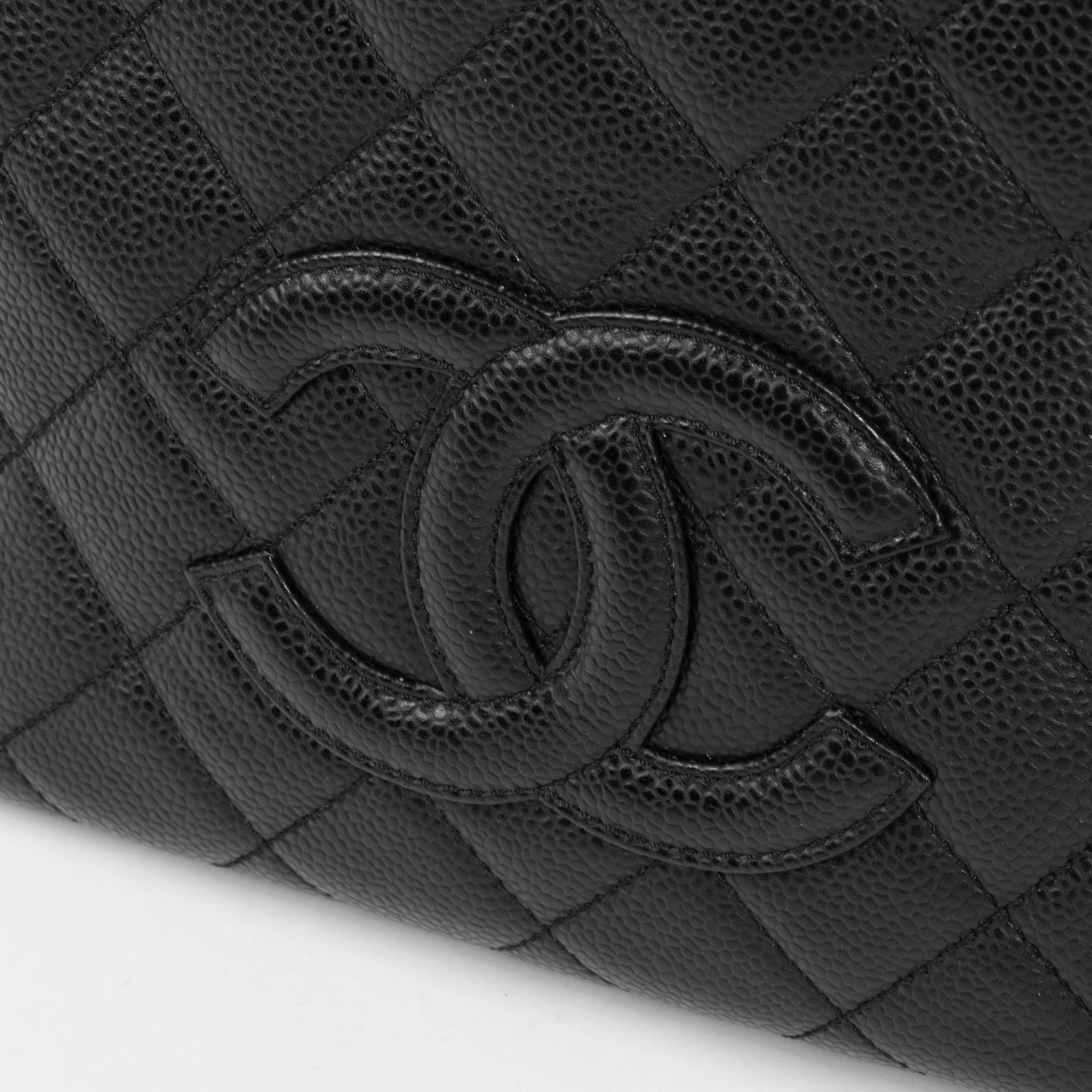 Chanel Black Caviar Small Shopping Tote