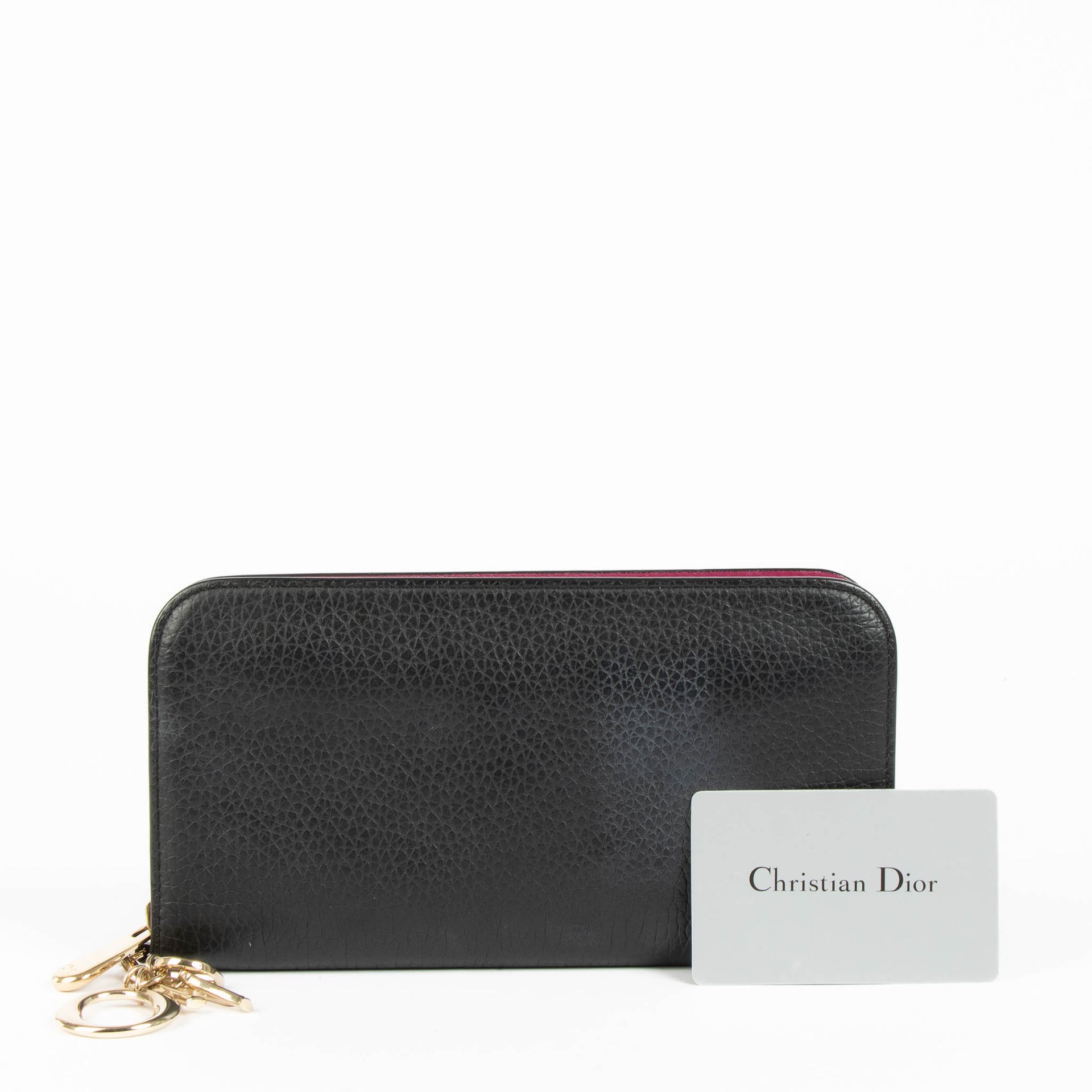 Christian Dior Zwarte Portemonnee