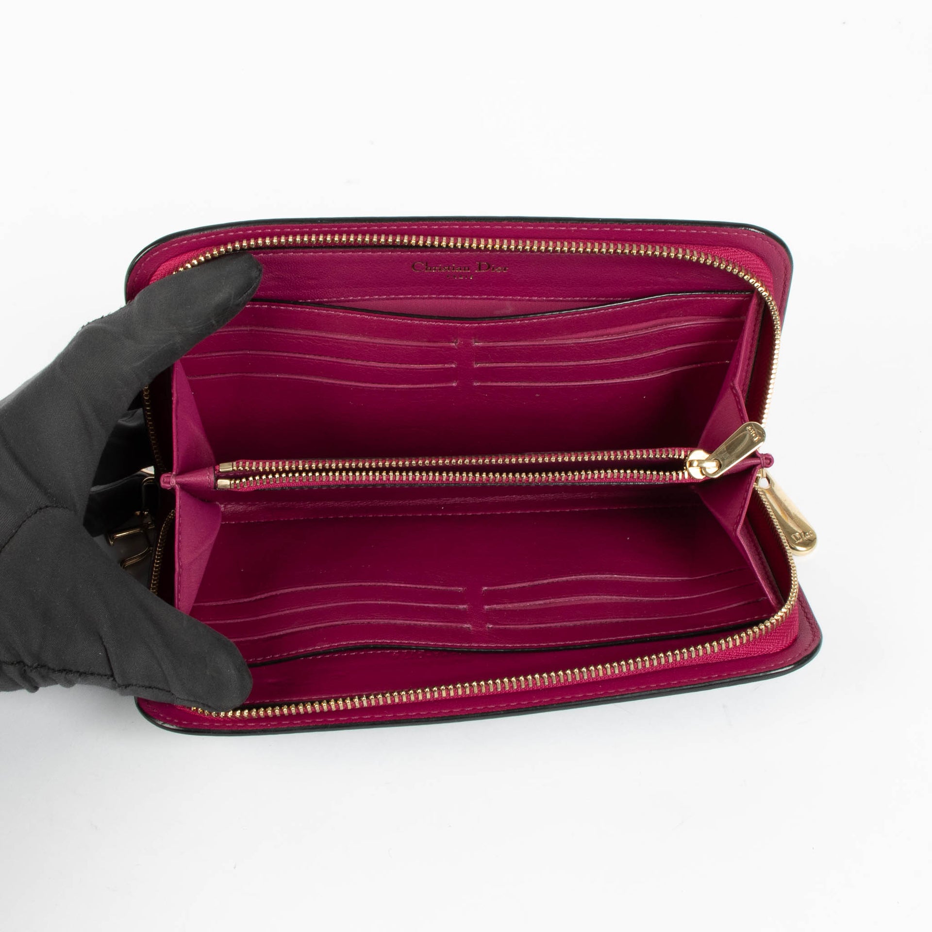 Christian Dior Zwarte Portemonnee