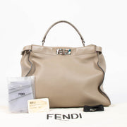 Shop this authentic Fendi Taupe Large Peekaboo pre-loved on Labellov.com 