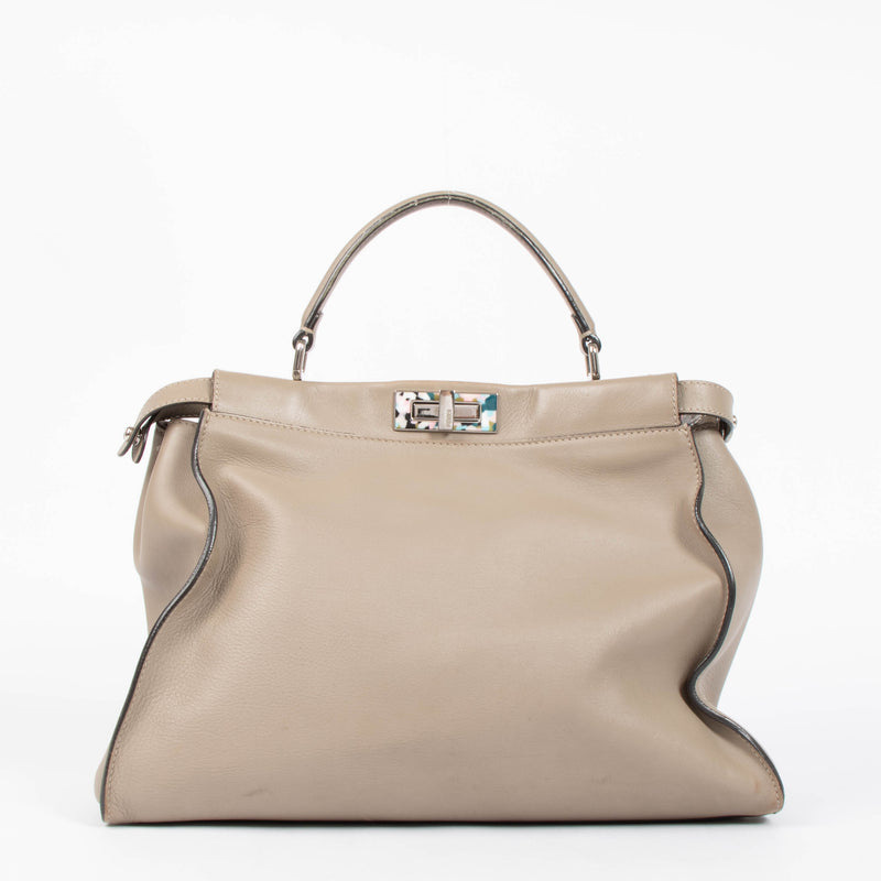 Shop this authentic Fendi Taupe Large Peekaboo pre-loved on Labellov.com 